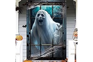 CCNIEE Halloween Window Cover: Spine-Chilling Decor for a Frightfully Fun Halloween
