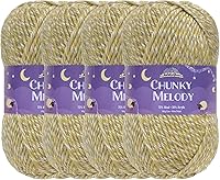 Vista 45 de JubileeYarn Chunky Melody - Hilo para tejer 100g/madeja, mezcla de lana gruesa, color maíz naranja - 2 madejas