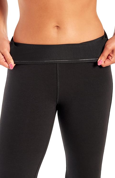 Marika Magic Womens Tummy Control Pants - Power Mesh Lined with Coolmax Gusset - Shorter Length - Boot Leg Opening Black , Medium
