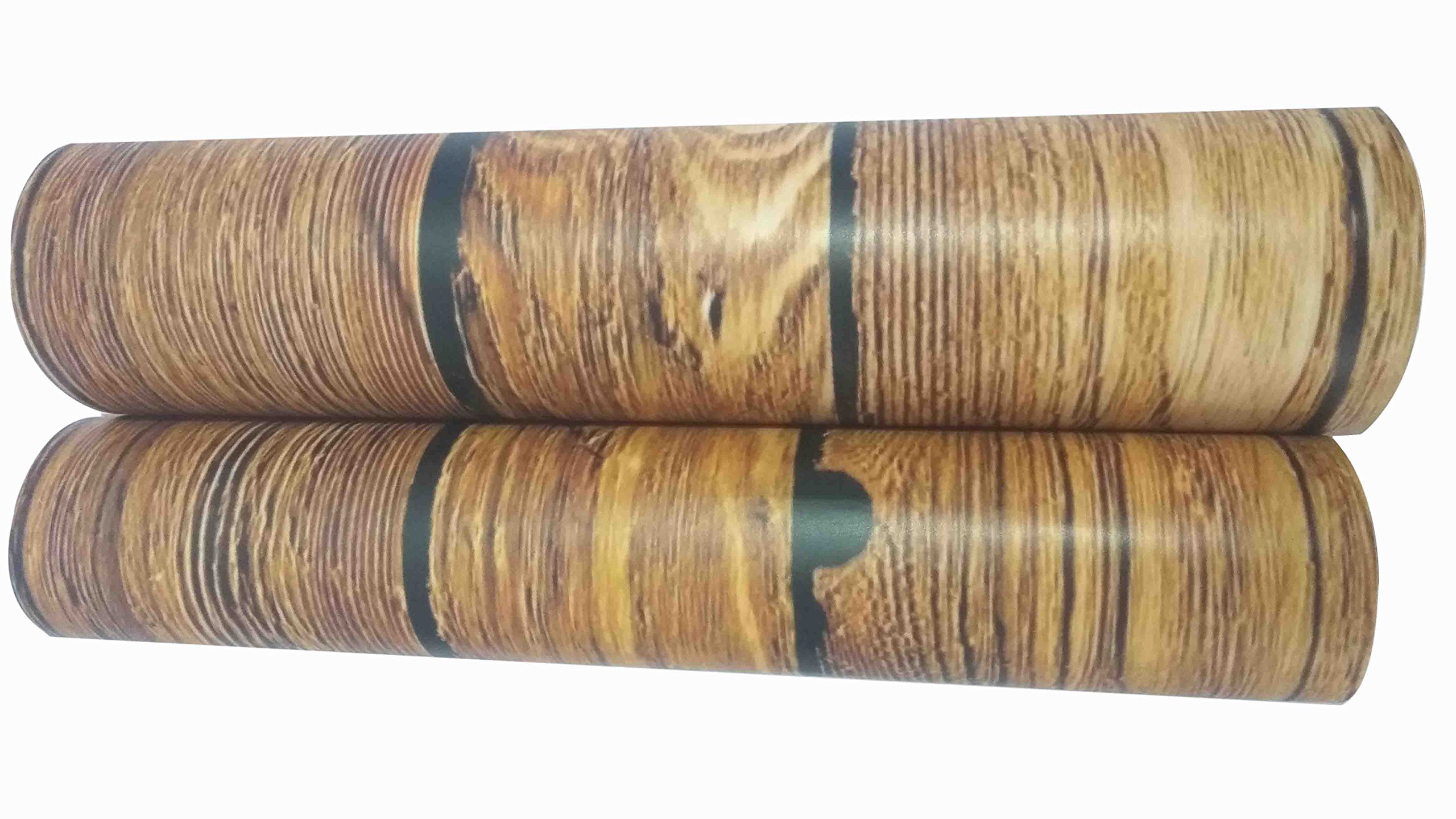 ELTON Broad Pallet Design Matte-Finish Adhesive Decorative 3 m Vinyl Shelf Liner (12 X 48 inches, Rusting Wood)