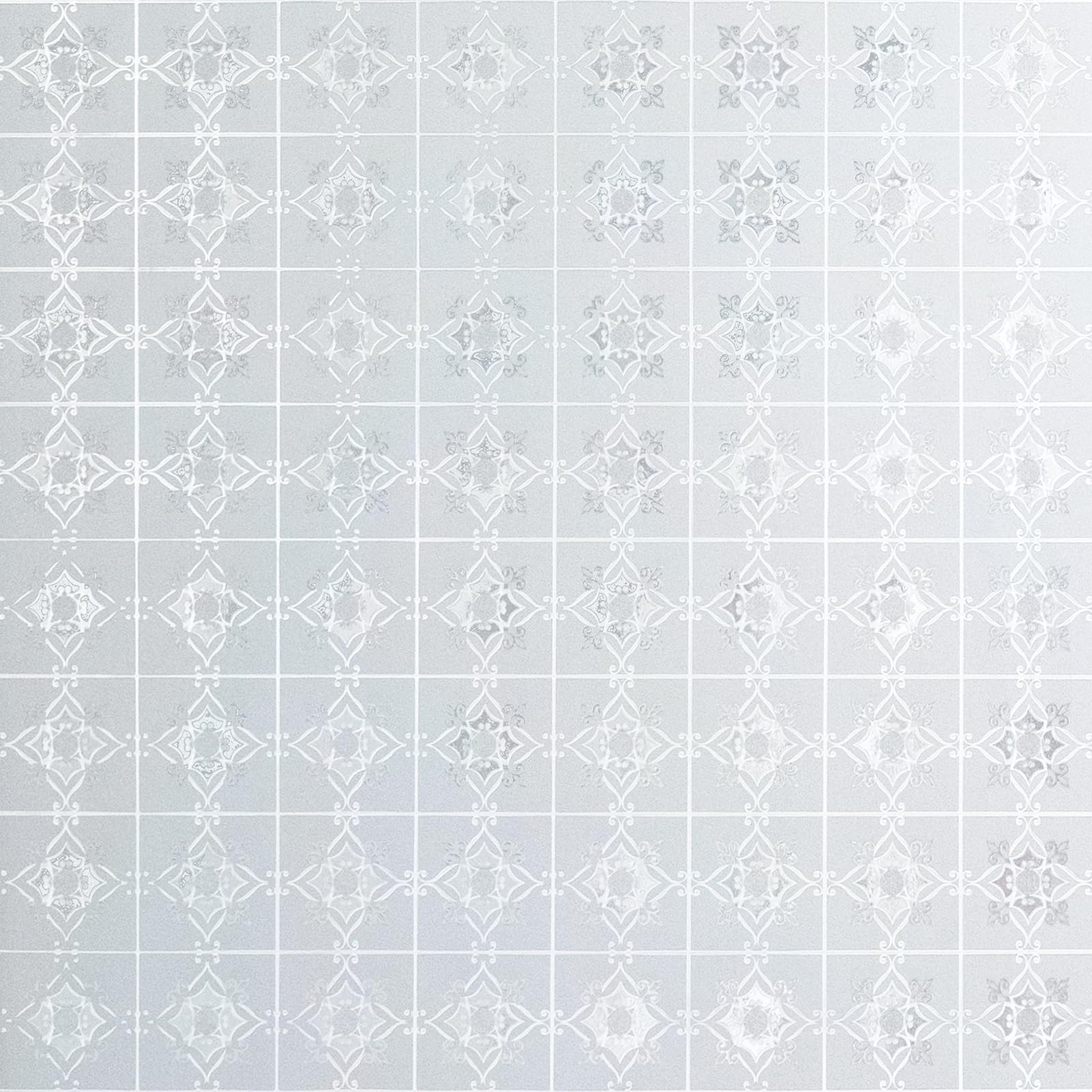 dktie Blickdichte Fensterfolie, Sichtschutzfolie, Dekorative Fensterfolie, Gemusterte Statisch Haftend, Kein Kleber, Geeignet für Büros und Wohnräume 90x200cm