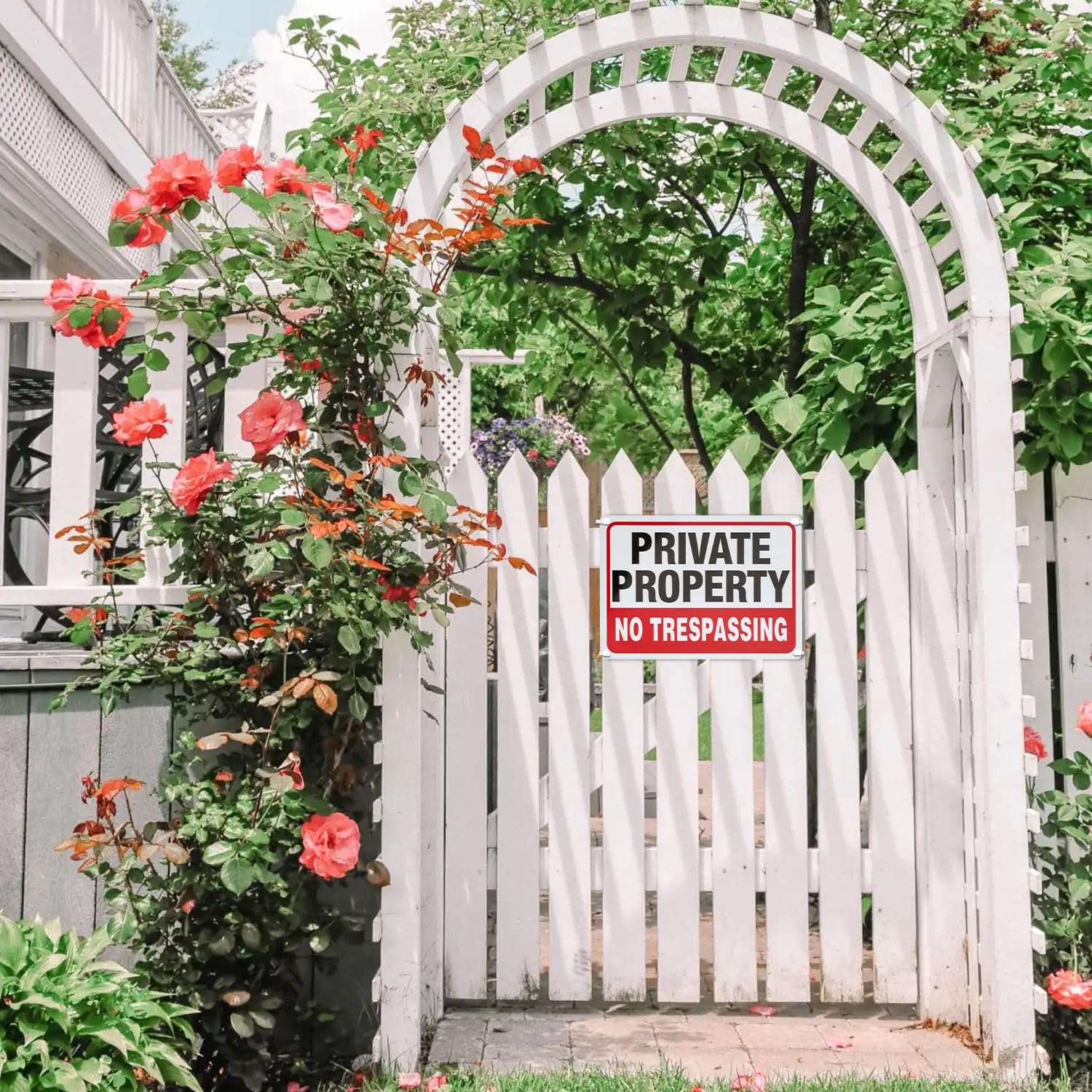 Confezione da 2 cartelli Private Property No Trespassing, 25,4 x 17,8 cm