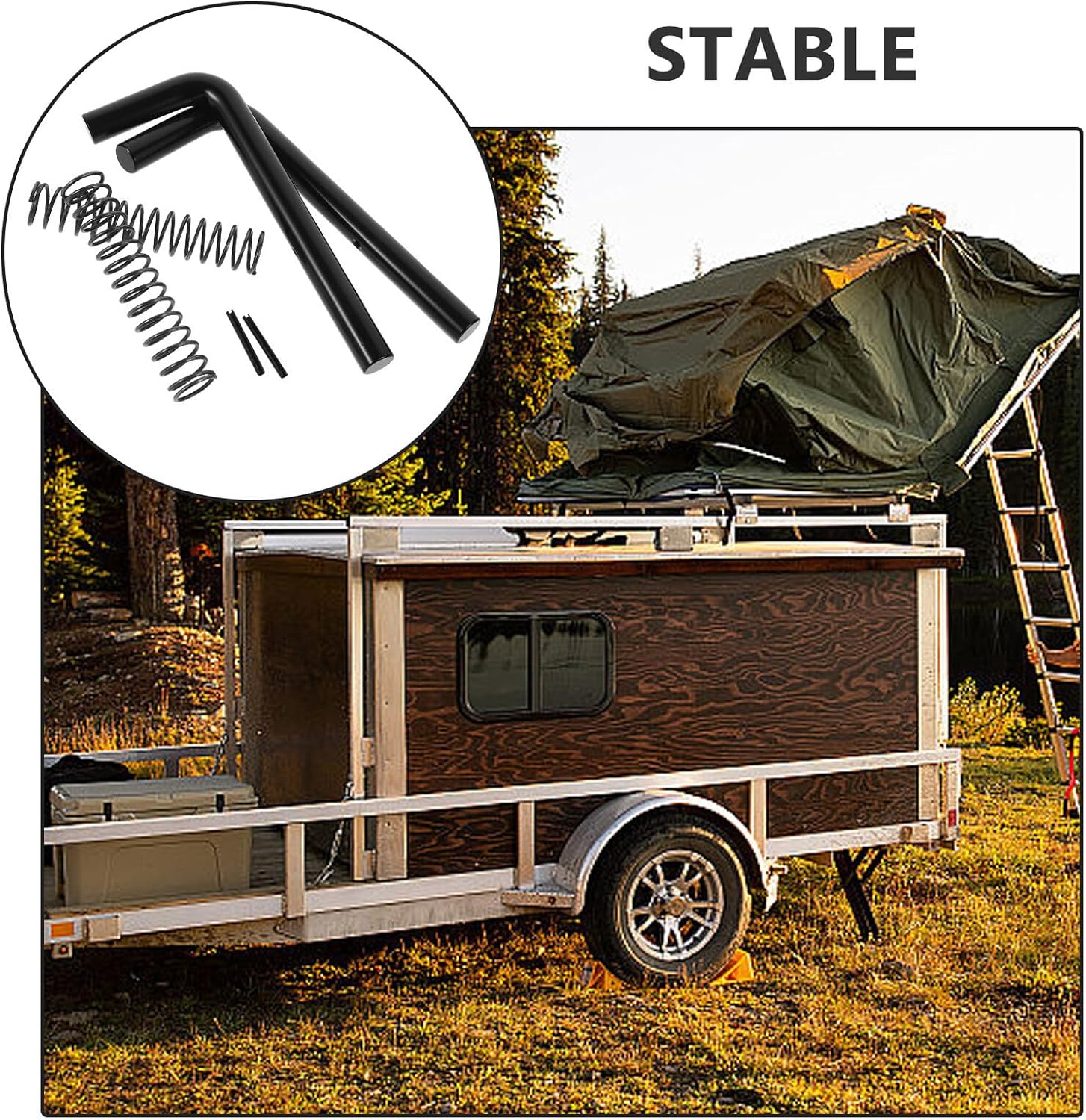 Heavy Duty Trailer Gate Spring Pin Latch Kit Trailer Gate Latch Repair Hardware 2 Sets