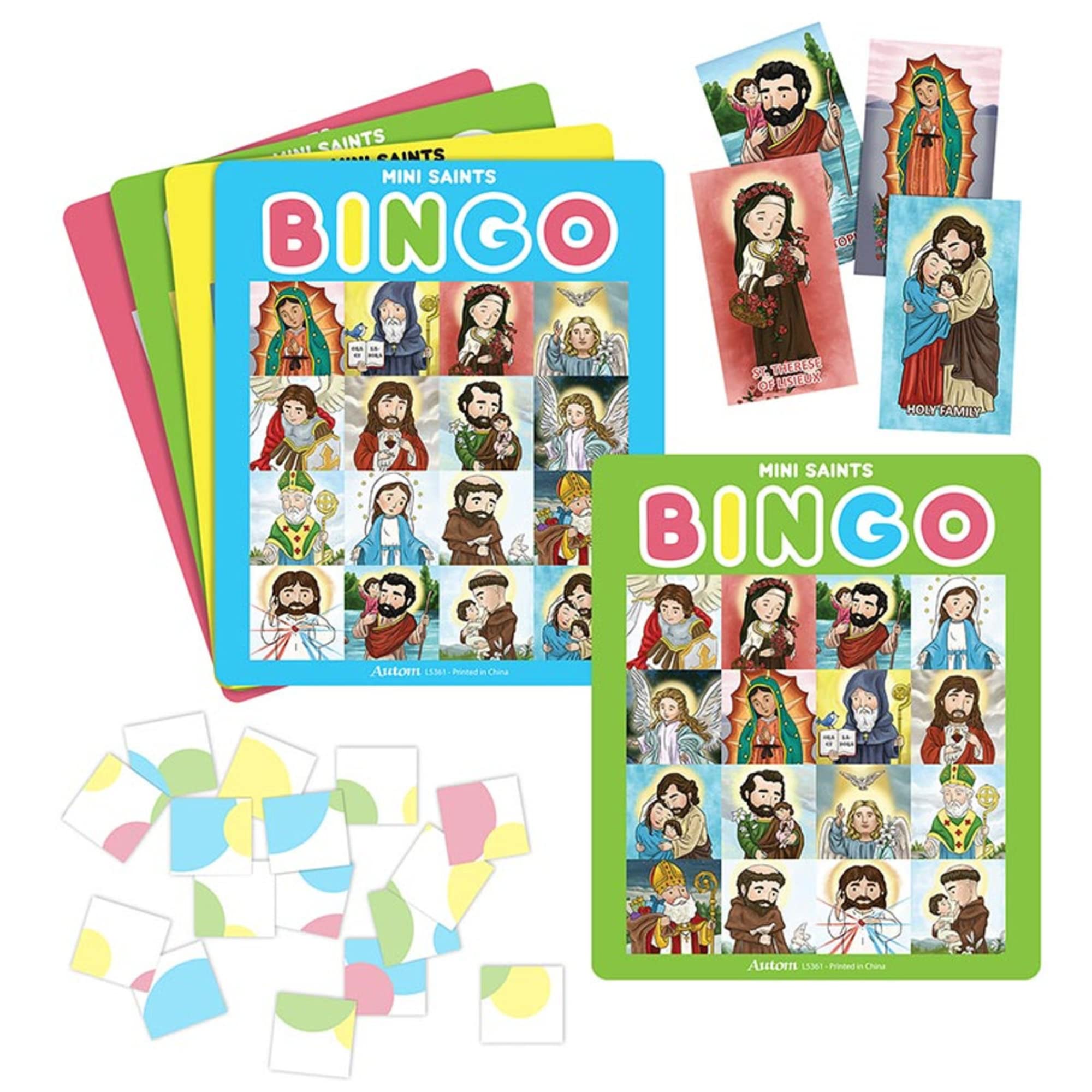amazon-com-needzo-mini-saints-bingo-game-set-sunday-school-learning-supplies-bible-study-trivia-for-family-set-for-16-toys-games for Catholic Bingo Game Printable Free Amazon.com: Needzo Mini Saints Bingo Game Set, Sunday School Learning Supplies, Bible Study Trivia for Family, Set for 16 : Toys & Games for Catholic Bingo Game Printable Free