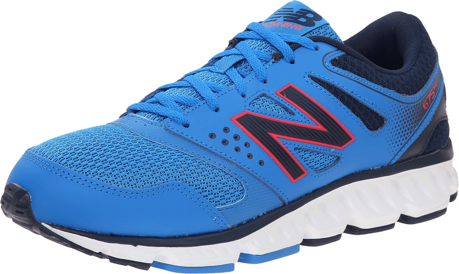 New Balance Men's 675 V2 Running Shoe, Blue/Red, 8 D US