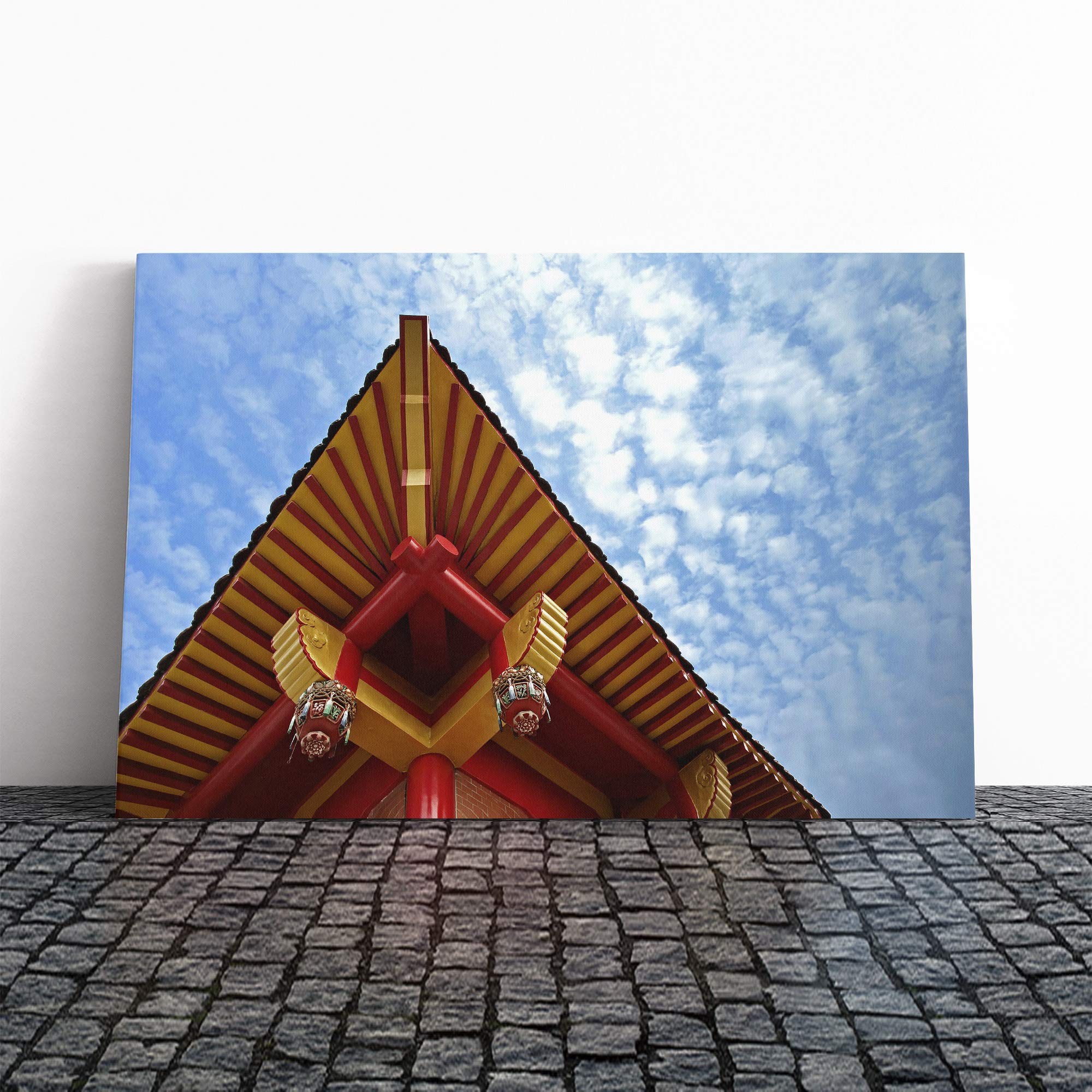 Architecture Oriental (1) Canvas Print | Gallery Wrapped 30mm Frame Wall Art | 30x20 inches | Ready to Hang | Modern Cityscape Picture | Living Room Bedroom Lounge Office