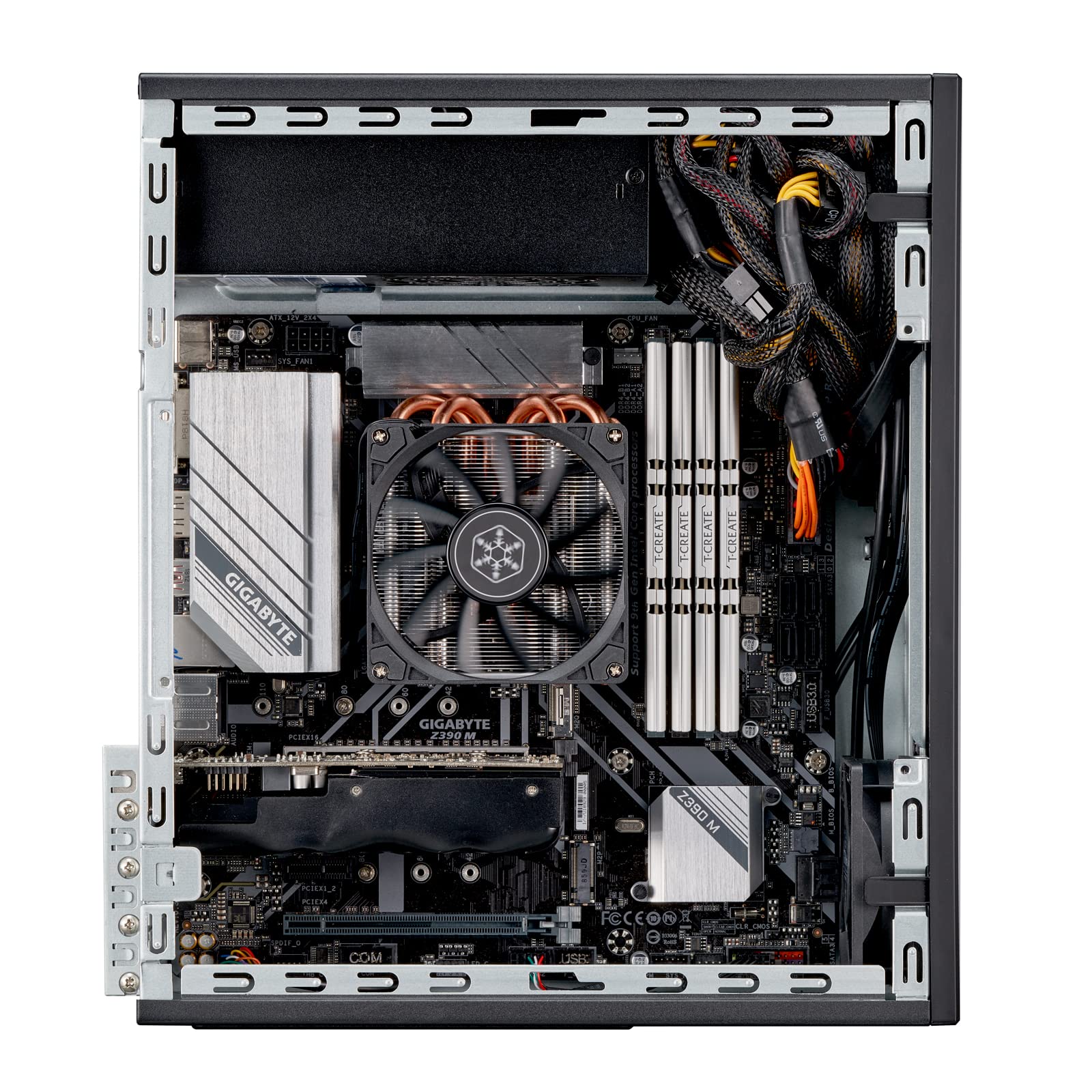 Silverstone SST-ML11B - Milo Boîtier Micro-ATX Mince et Compact, Prend en Charge Les Blocs d’Alimentation de Format TFX