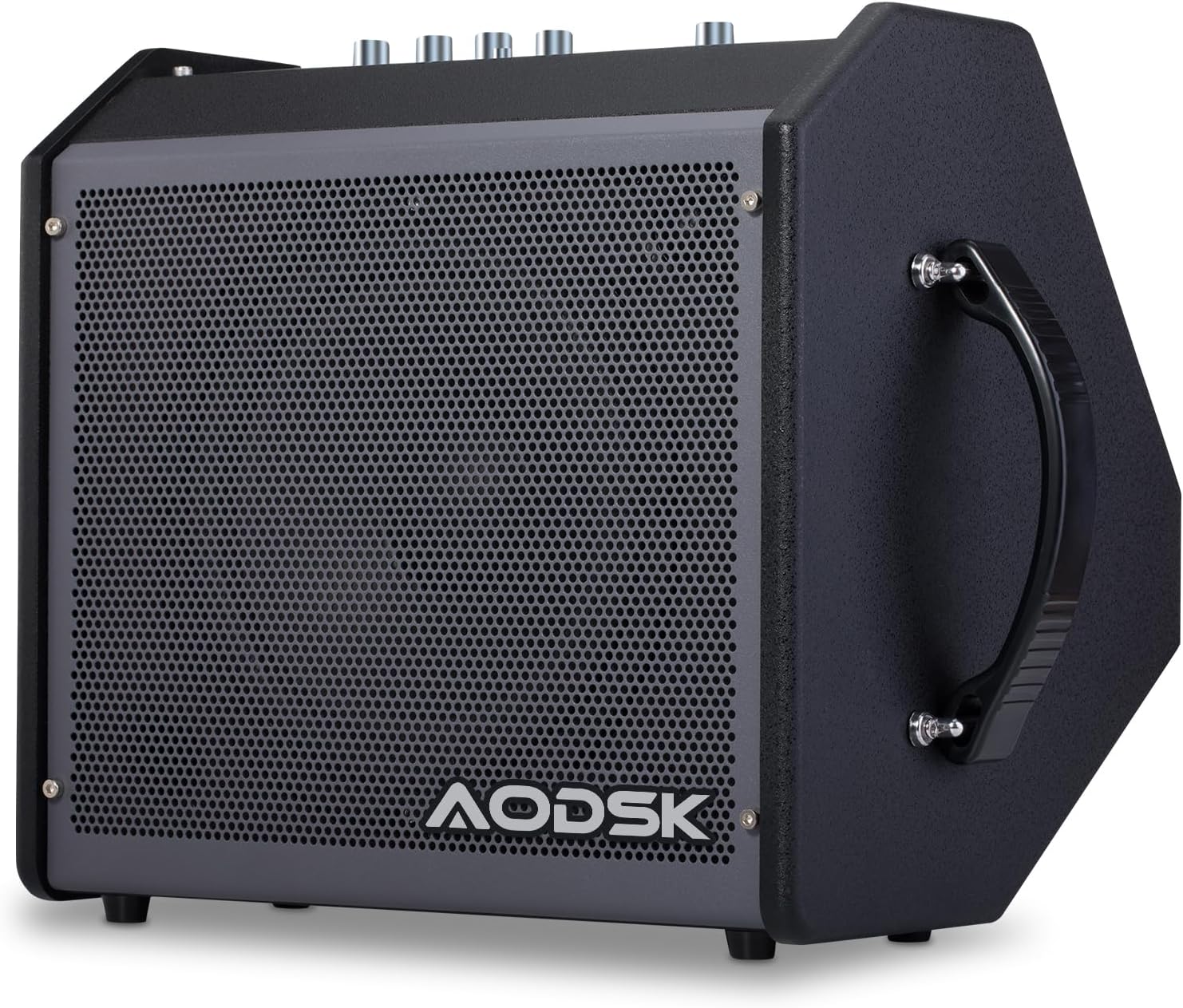 AODSK 35W Professional Electronic Drum Amplifier | Dual Speakers (8" Woofer + 2" Tweeter) | Compatible with Keyboard/Bass/Synthesizer | AUX Input + Recording Output | Treble/Mid Control