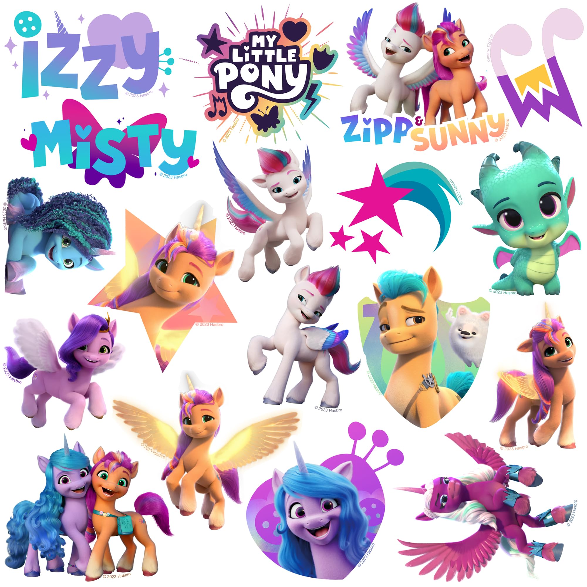 My Little Pony Friendship Is Magic 50-Count Vinyl Sticker Pack - For Laptops, Water Bottles & More