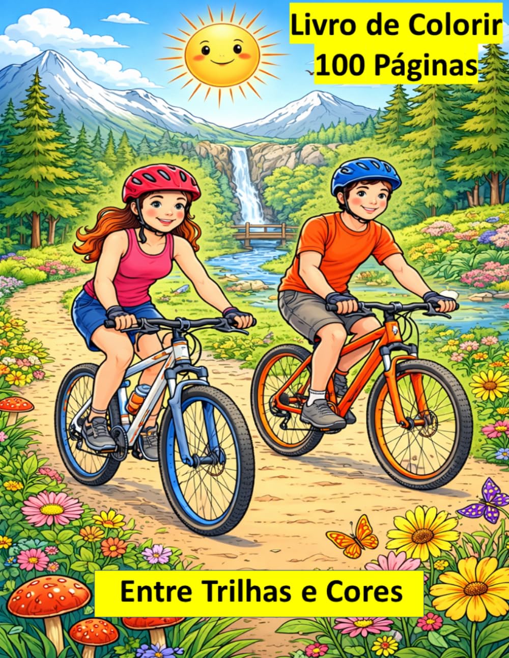 Entre Trilhas e Cores – Livro para Colorir: Aventuras de Bike (Livros de Colorir)