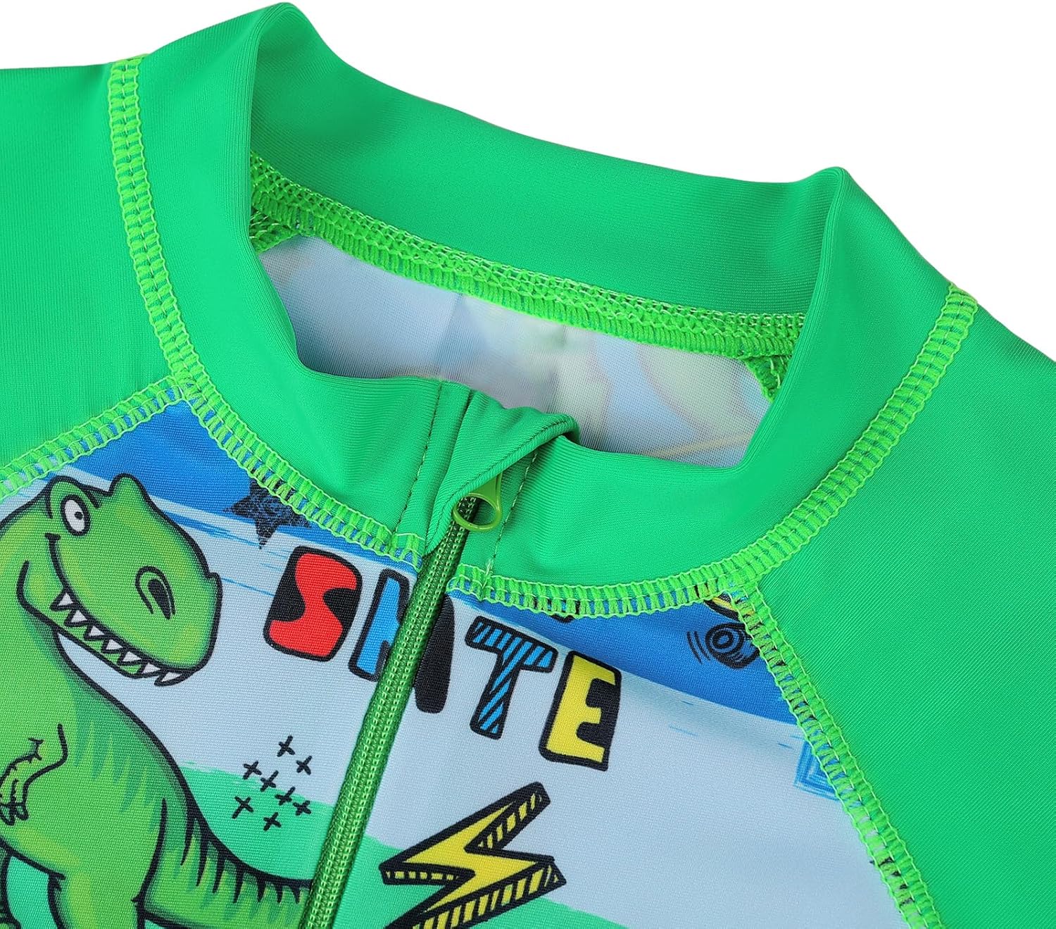 TFJH E Boys Long Sleeve Swimsuits Rash Guard Swimwear 50+ UV Zip One-Piece - Image 3