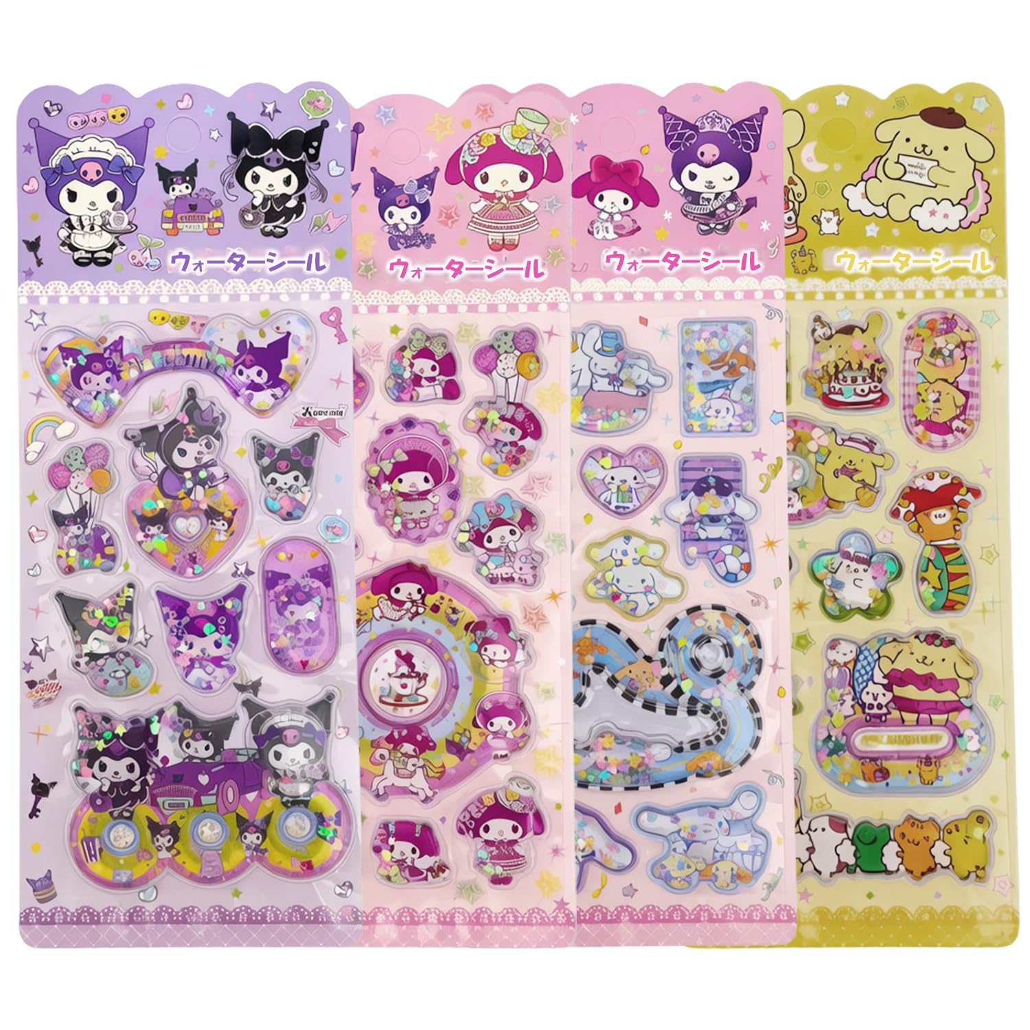 Amazon.co.jp: 4枚 ウォーターシール ドロップ うるちゅるポップ 水