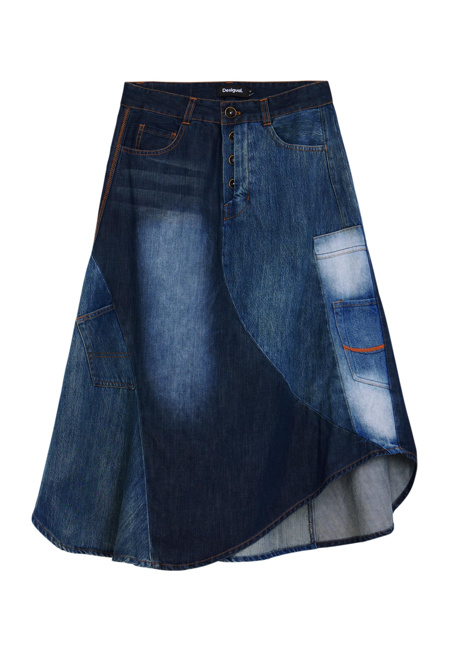 Desigual FAL_Patch CL, 5053 Denim Medium WASH, XL