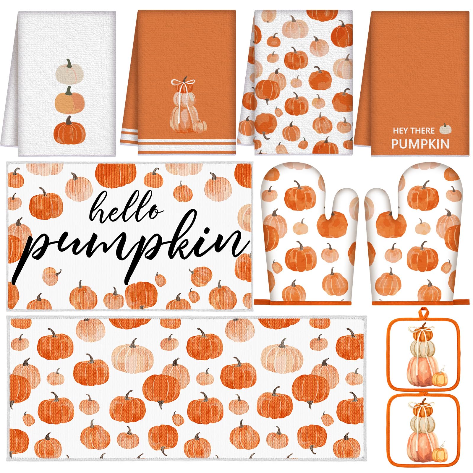 Fall Pumpkin Kitchen Decor Set - Nuanchu -16