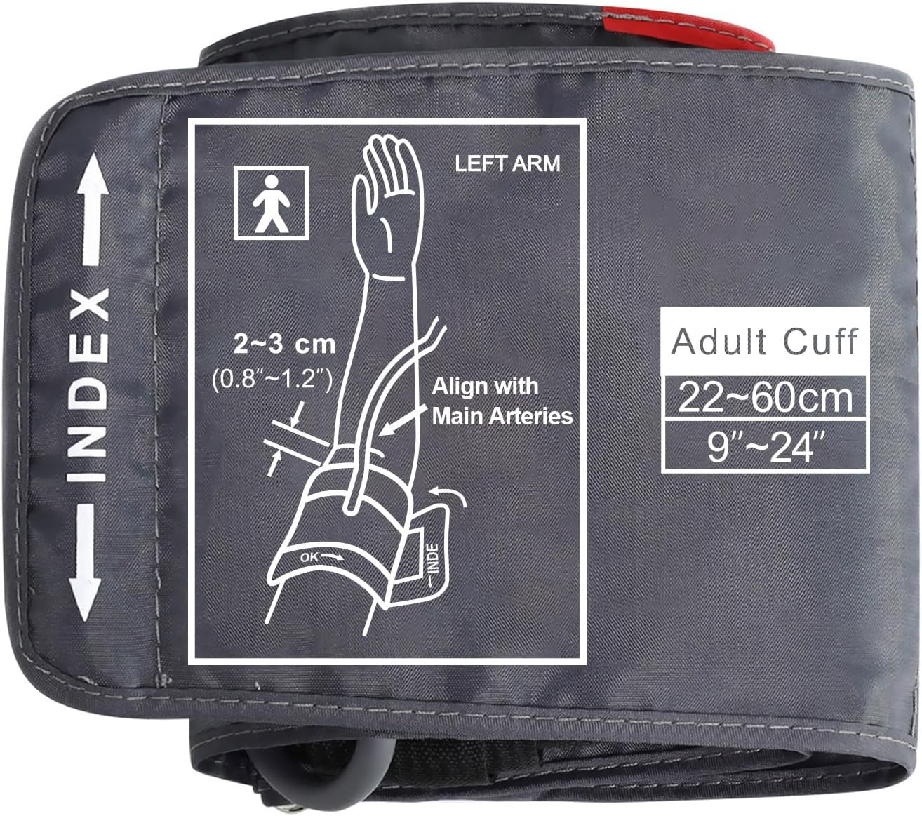 ELERA Extra Large Blood Pressure Cuff (9″-24″ | 22-60cm) – XL Replacement BP Cuff for Big Arms, Compatible with Most BP Monitors, Adult Cuff Only – 6 Connectors ELERA Extra Large Blood Pressure Cuff (9″-24″ | 22-60cm) – XL Replacement BP Cuff for Big Arms, Compatible with Most BP Monitors, Adult Cuff Only – 6 Connectors