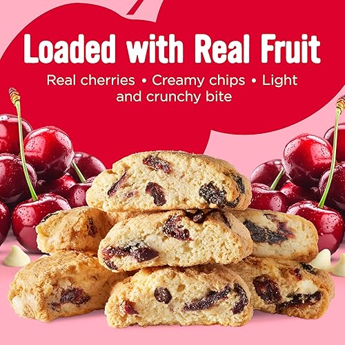 Miniatura 4 de Cooper Street Galletas italianas Biscotti – Galletas de galletas estilo biscotti dos veces horneadas en delicioso sabor a trozos blancos de cereza,