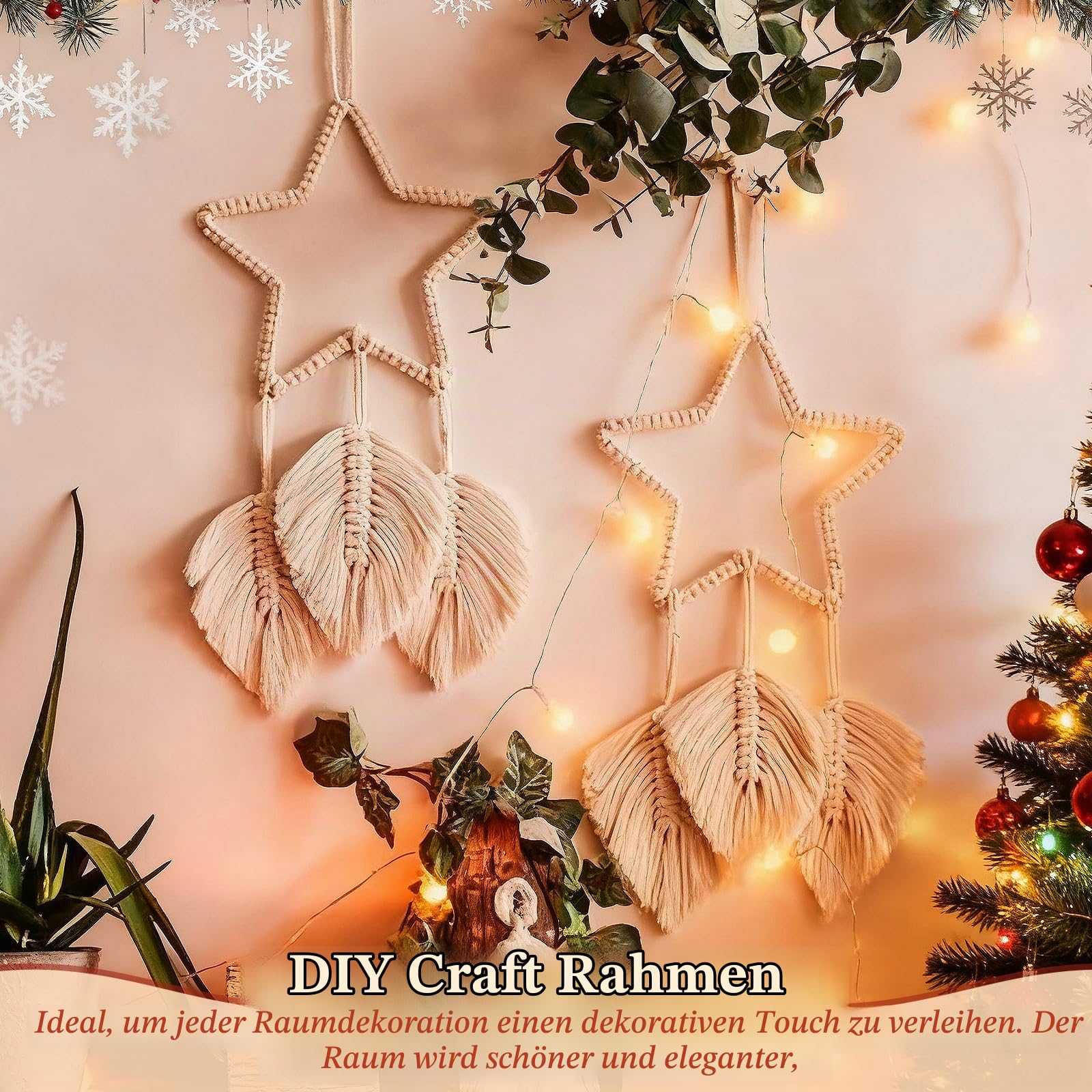 IMIKEYA 6 Stück Metallring Stern Gold 30 cm Traumfänger Metallringe in Sternform zum Basteln Makramee Metallsterne goldene Bastelringe Weihnachtsdeko Kranzdrahtrahmen Zubehör
