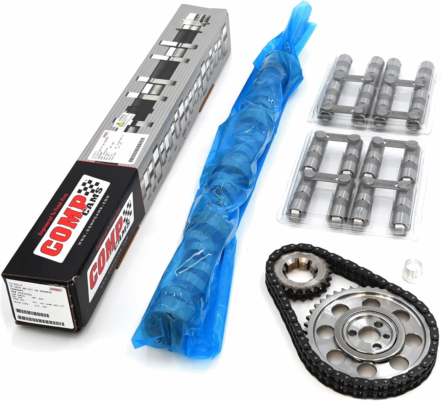 COMP CAM 12-432-8 Xtreme Energy 230/236 Retro Fit Roller Camshaft | HP Link Bar Roller Lifters | 9 Keyway Billet Steel Timing Kit (Tor/Brg) | FITS: Chevy SBC 5.7L 350 265 327 400 | Good Torque