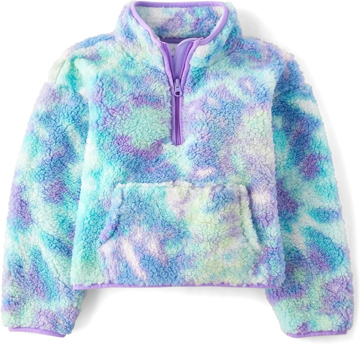 The Children's Place Girls' Cozy Sherpa Quarter-zip Jacket