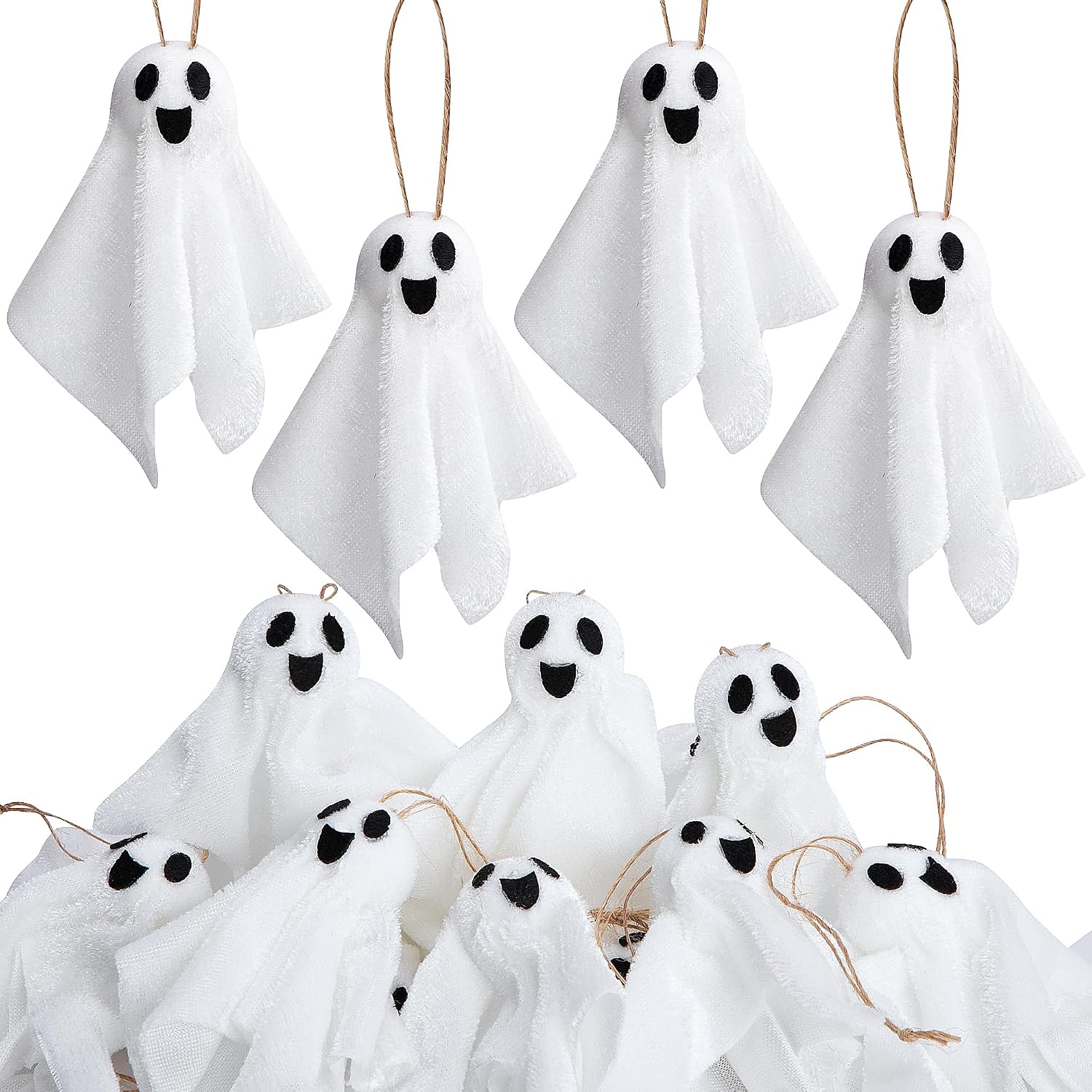 16 Pcs Halloween Hanging Ghosts Ornaments, Small Ghosts Tree Ornaments