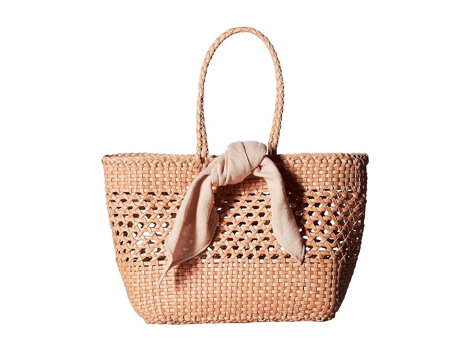 

Loeffler Randall Edith Woven Leather Mini Tote (Blush/Blush) Tote Handbags