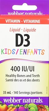 Webber Naturals Vitamin D3 KIDS 400iu, 35mL by Webber Naturals