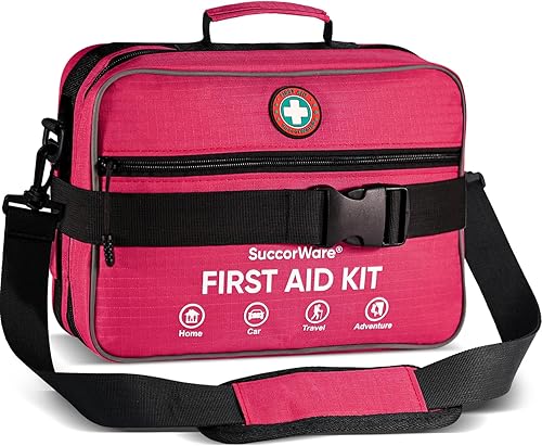 Kit profesional de primeros auxilios grande de 435 piezas, incluye gasa comprimida, compartimentos, kit médico de emergencia para el hogar, camping,