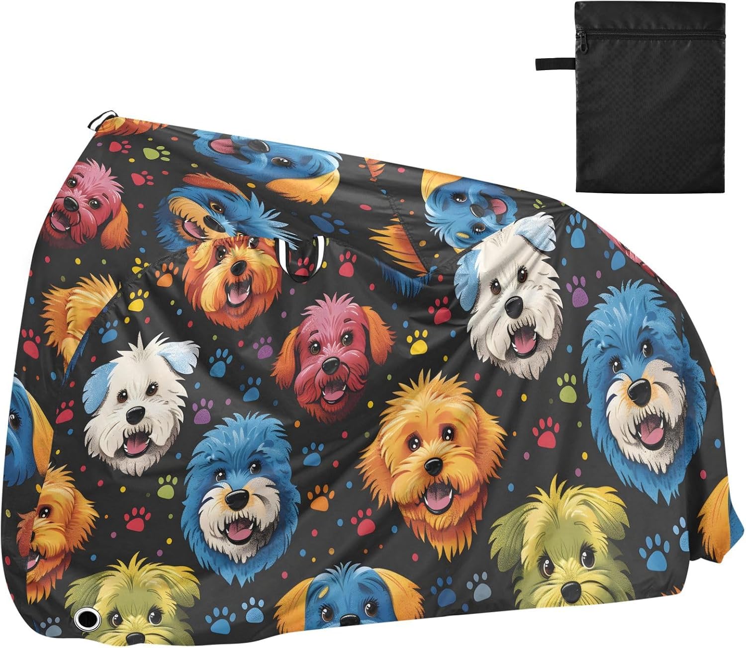 ALAZA Puppy Dog West Highland Terrier Bike Cover Waterproof Outdoor Ebike Bicycle Covers Tarp Protection for 1/2 Bikes, Sun UV Dust Wind Proof