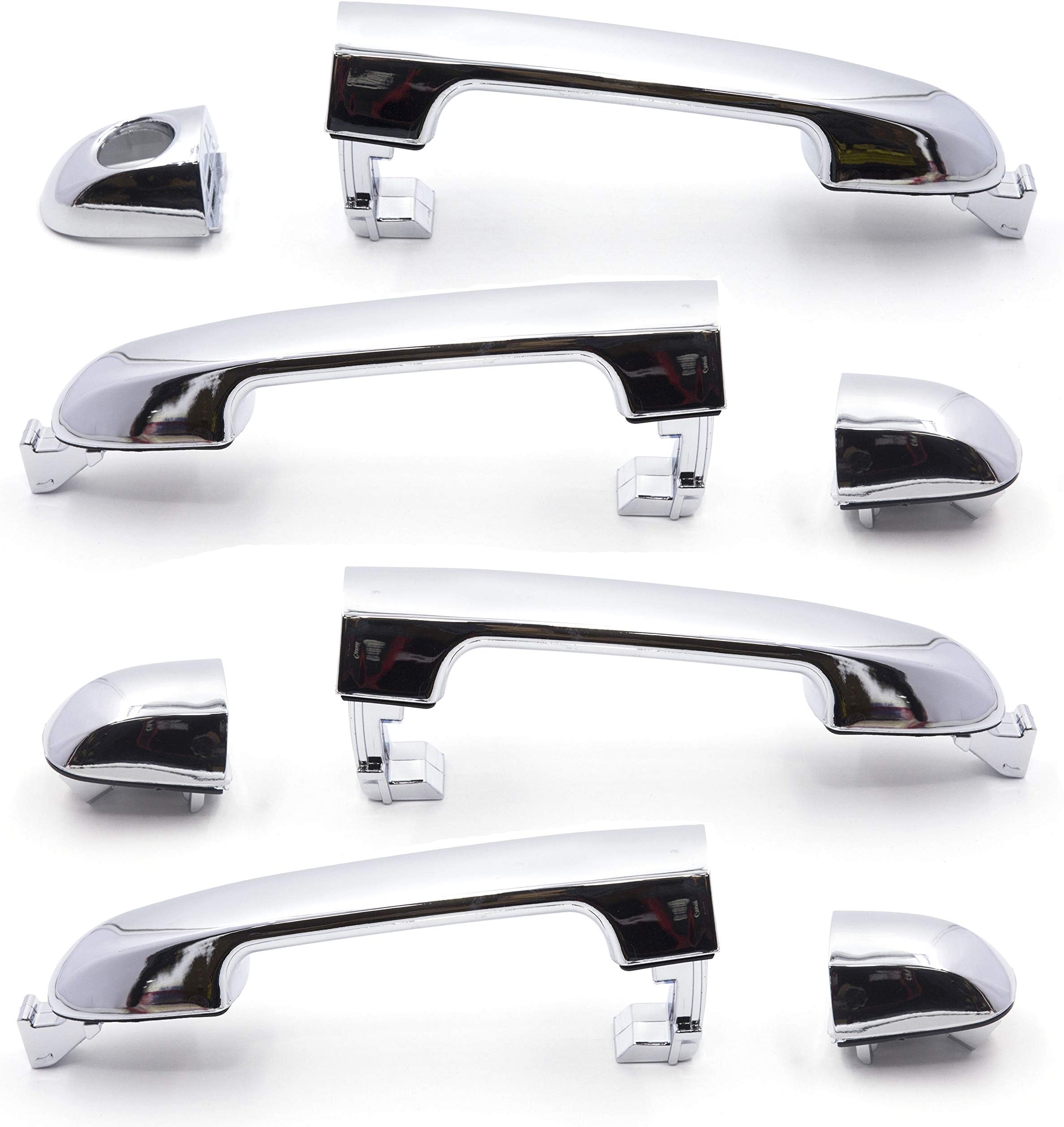 8Pcs Front Rear Left Right Chrome Exterior Door Handle Set Replacement for Kia Forte Cerato Forte5 2009 2013