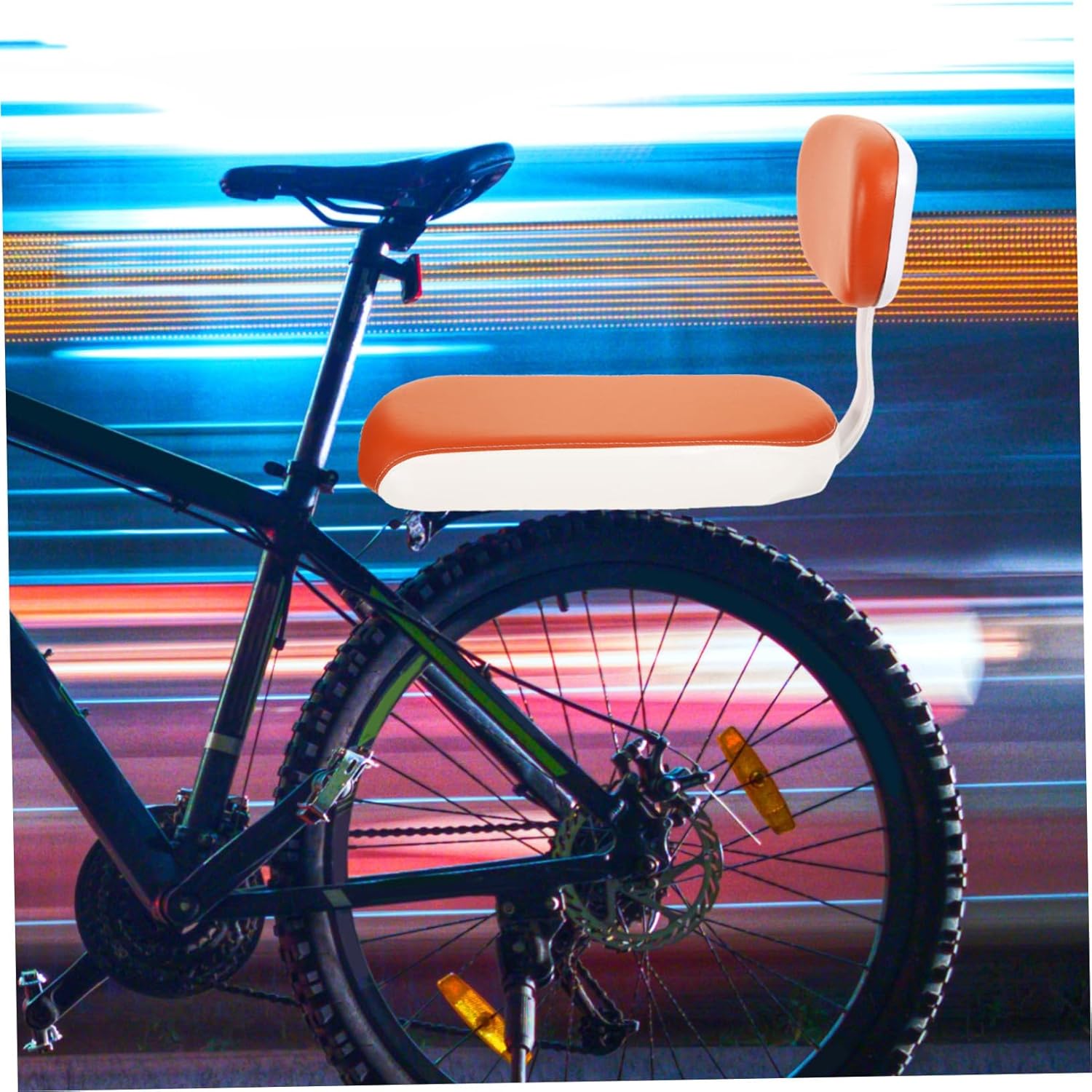 Milisten Thick Bicycle Seat Cushion with Backrest – Comfortable Gel Padded Rear Saddle Pad for Mountain Bikes Waterproof and Easy to Install for Cycling Accessories