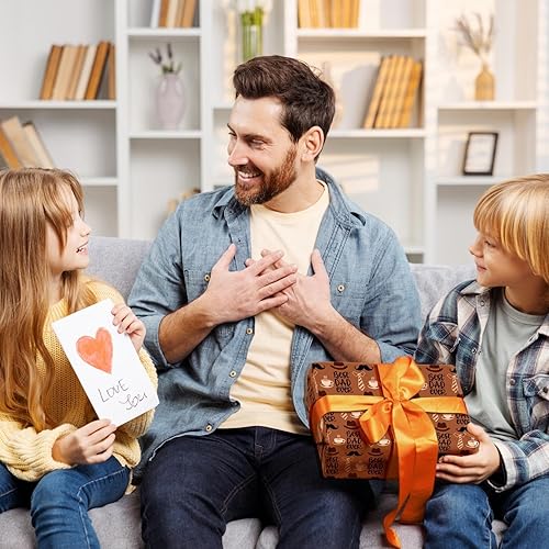 Miniatura 2 de Ulmasinn Papel de regalo de Navidad, 8 hojas planas con animales del bosque de Navidad, lunares, triángulos, feliz Navidad para niños, papel de