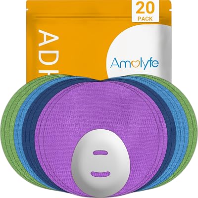 Dexcom G7 Stelo Over Patches Waterproof, 20-Pack Dexcom G7 Adhesive Patches, Reusable Bump-Proof Cap, 15-Day CGM Protection, Breathable, Latex-Free and Hypoallergenic (Rainbow Purple)