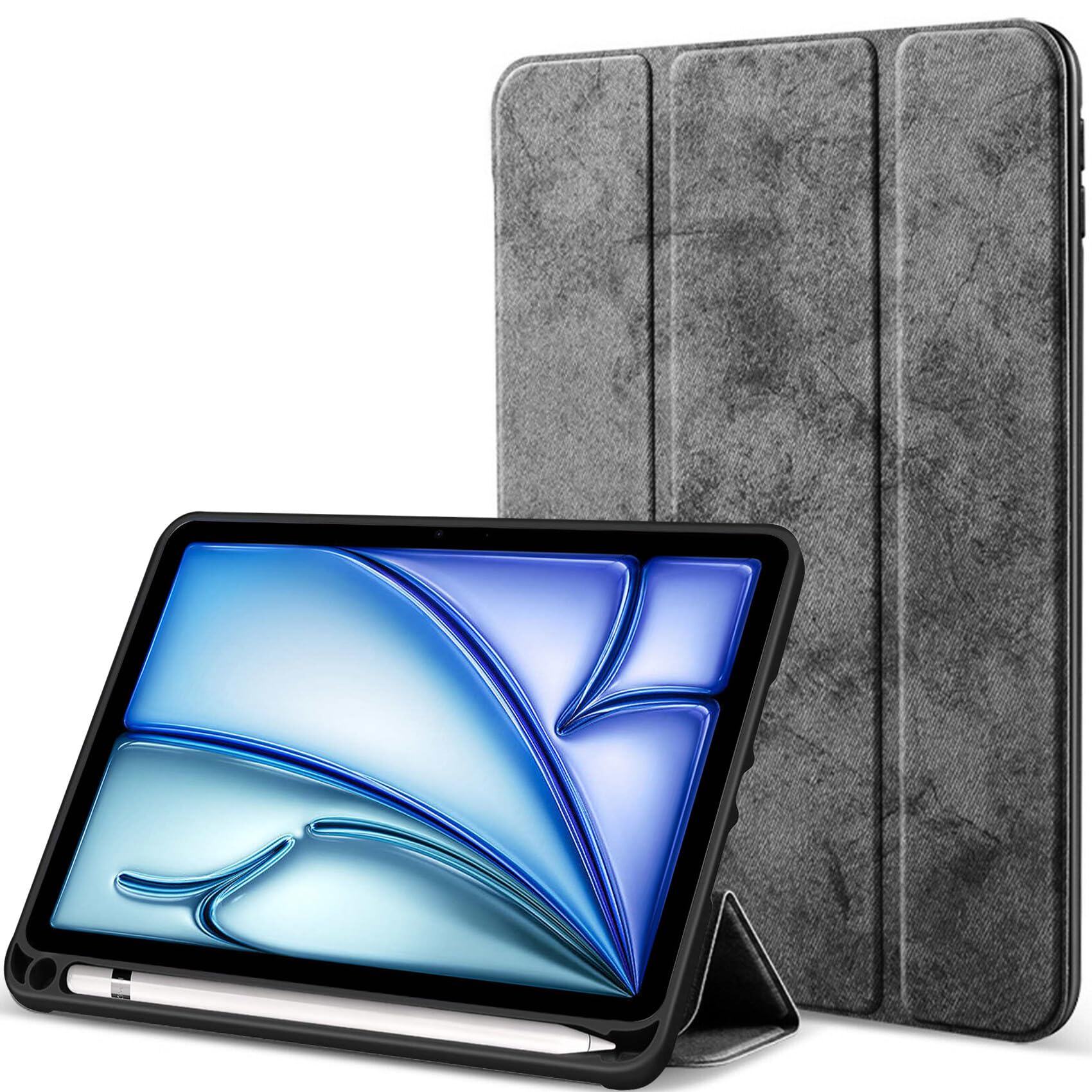 Robustrion Cover for iPad Air 11 inch M2 6th Generation 2024 / iPad Air 5th Generation Cover/iPad Air 4th Generation 10.9 inch Flip Stand Case Cover with Pencil Holder [Support Auto Sleep Wake] - Grey (B08MT7KGG8) Amazon Price History, Amazon Price Tracker