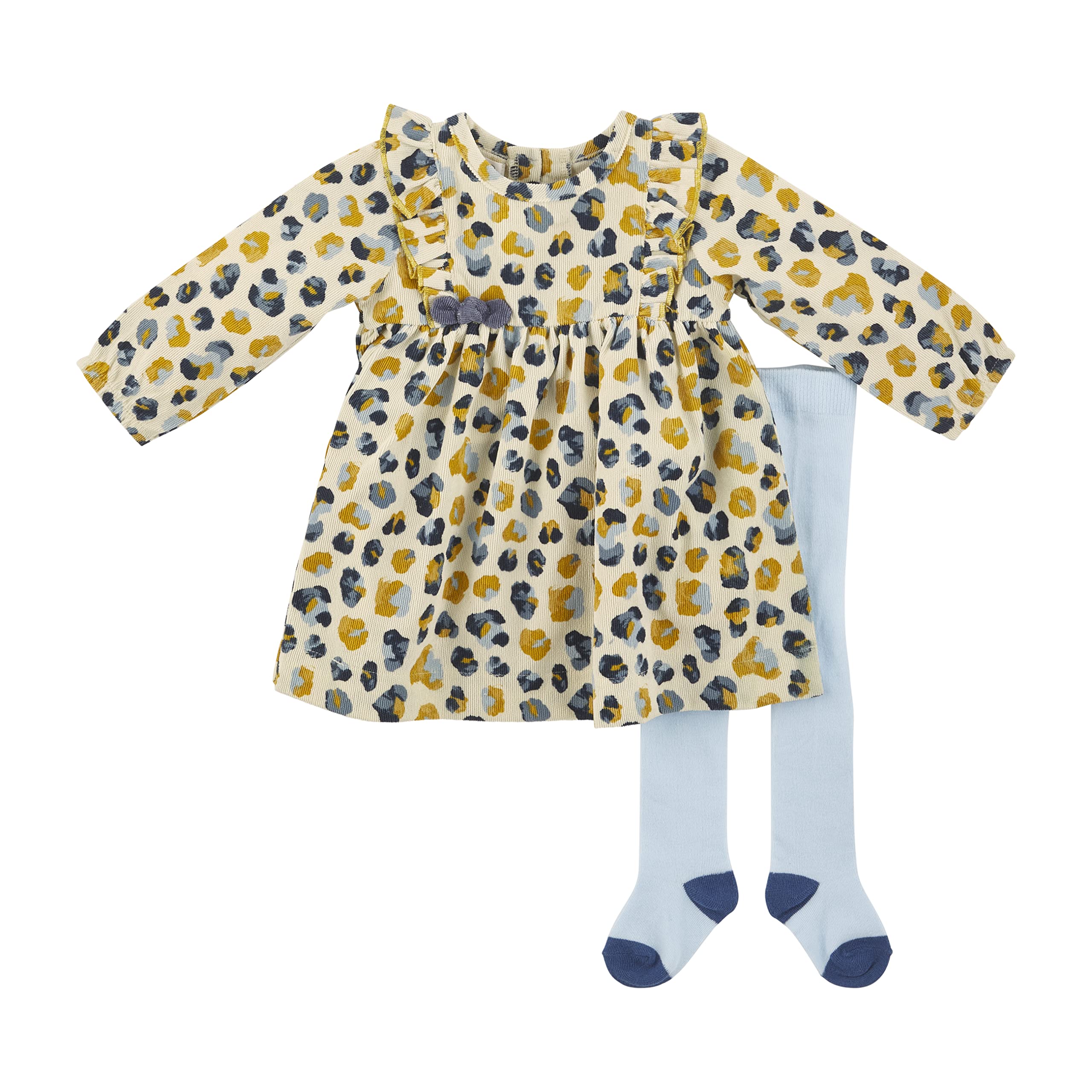 Mud Pie baby girls Mud Pie Leopard and Tights Dress, Leopard, 9-12 Months US