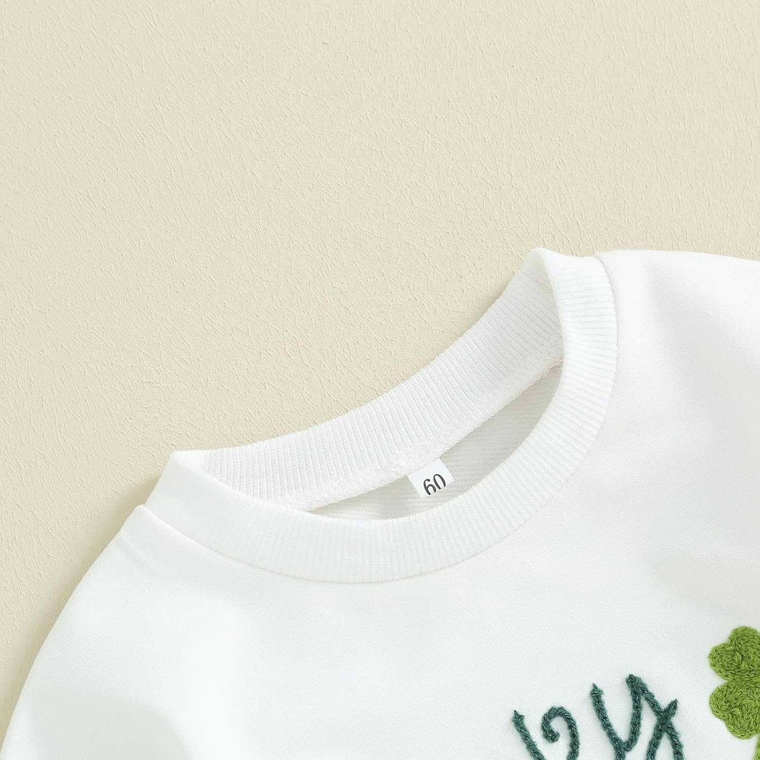 St Patricks Day Baby Boy Girl Outfit Crewneck Sweatshirt Bubble Romper Lucky Charm Long Sleeve Sweater Bodysuit Top - Image 5