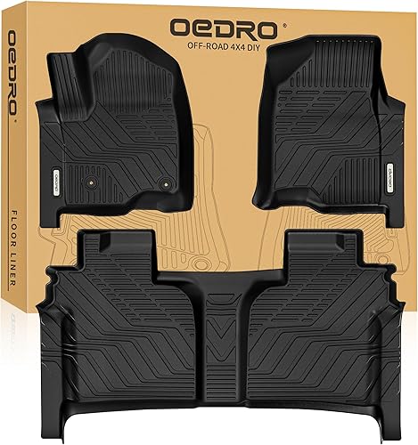OEDRO Alfombrillas mejoradas para Chevrolet Silverado 1500/GMC Sierra 1500 2019-2025 y Chevy Silverado 2020-2025/GMC Sierra 2500HD/3500HD Crew Cab