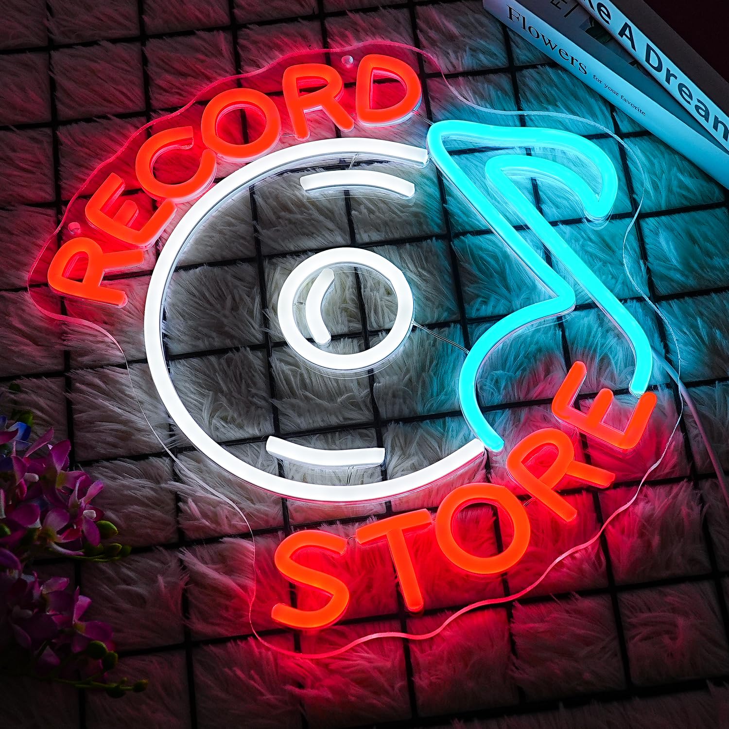 Amazon.co.jp: LMSIGNLY レコードストア ネオンサイン ミュージック