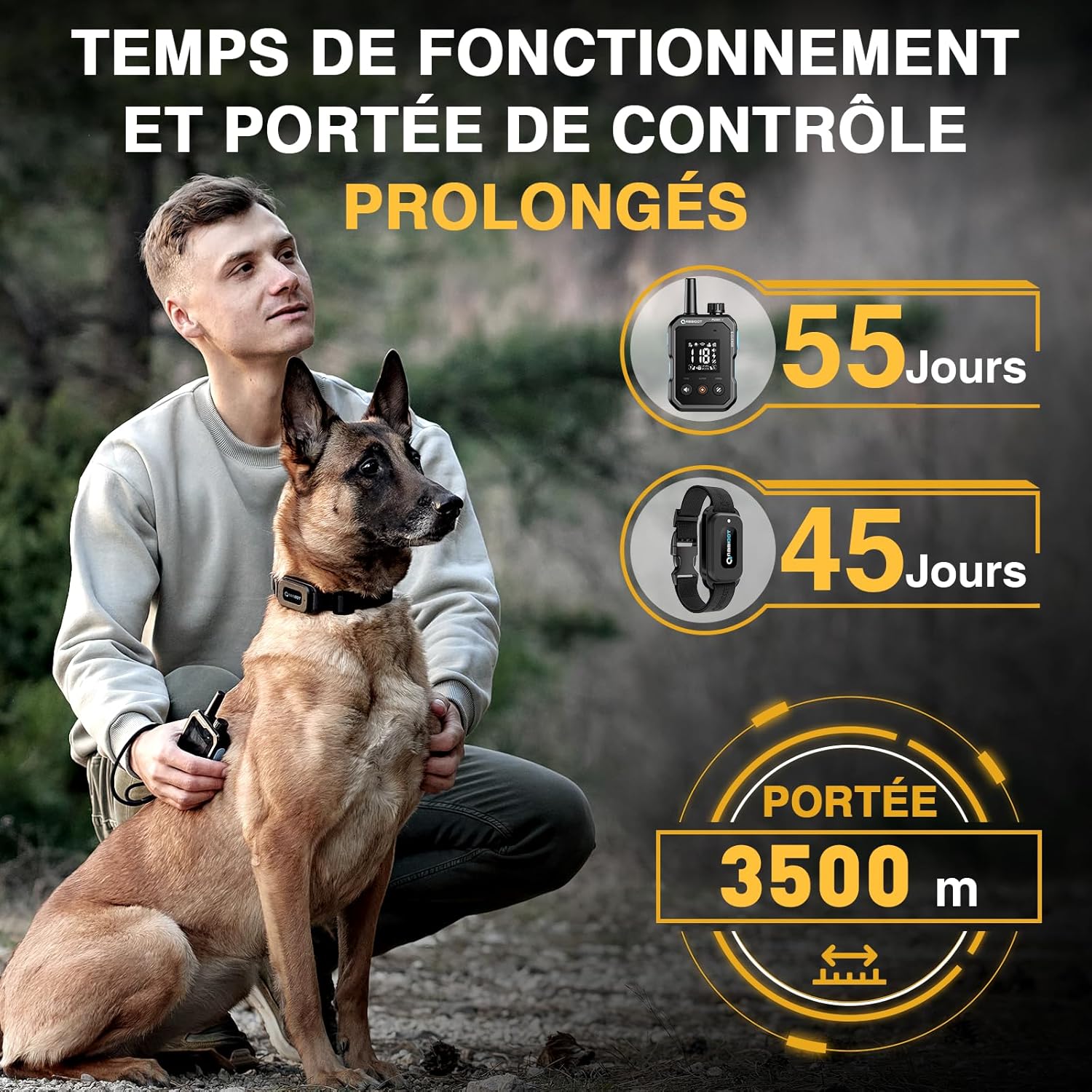 Affichage et boutons ergonomiques de la télécommande ABBIDOT
