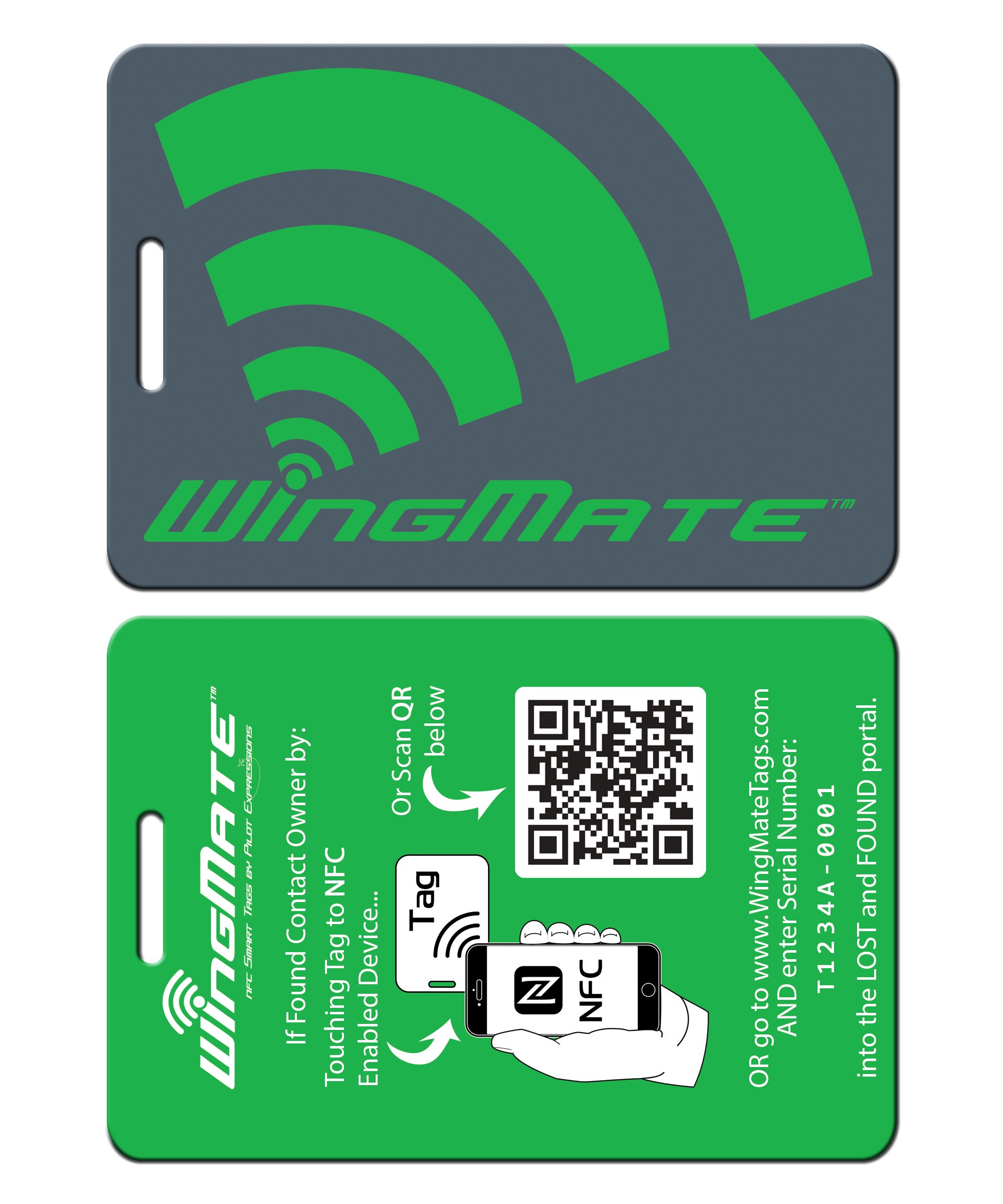 Traveler™ Passive Tracking Smart Luggage Tag with Web app! (Green)