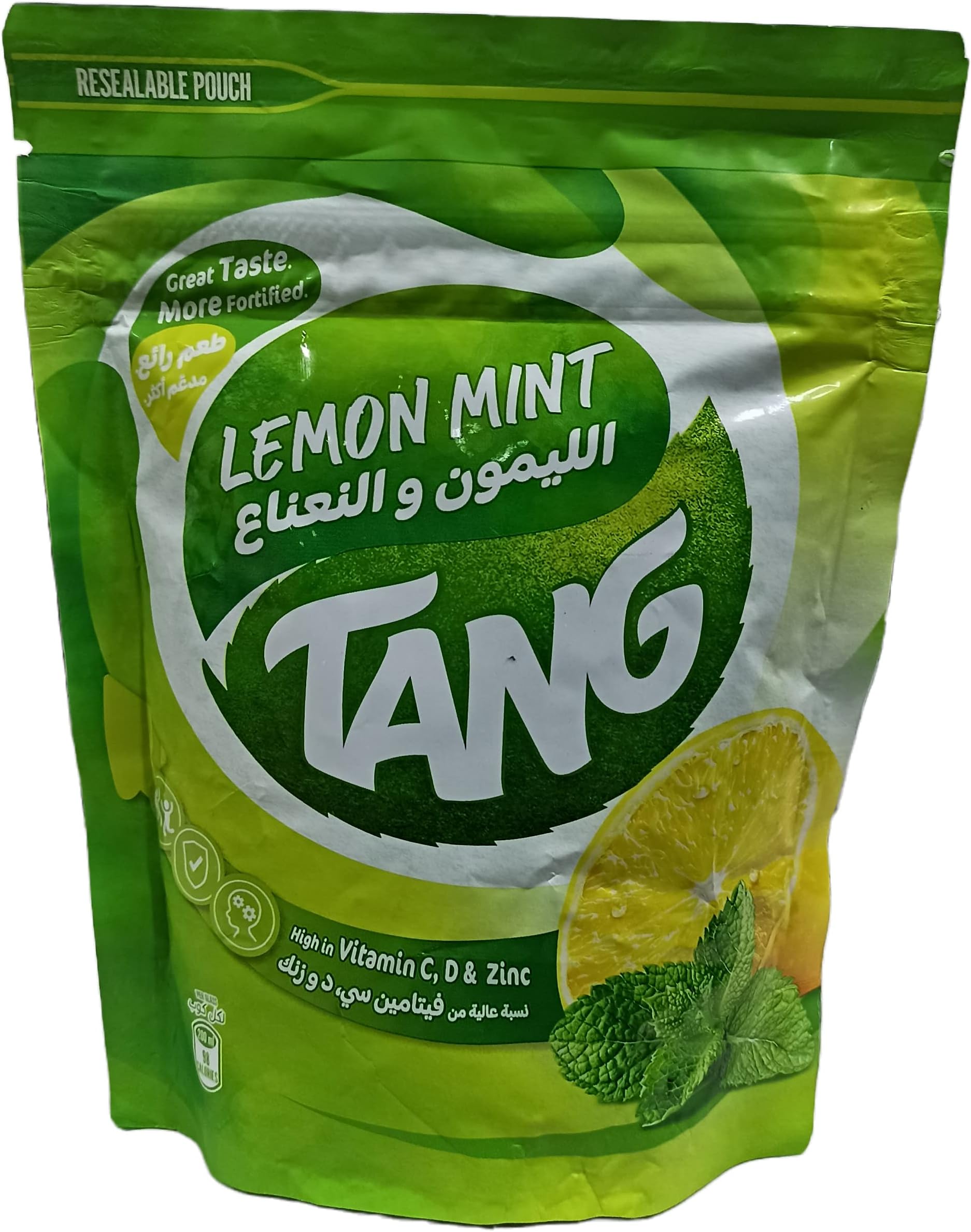 Lemon and Mint Drink Powder with Resealable Pouch, 375g