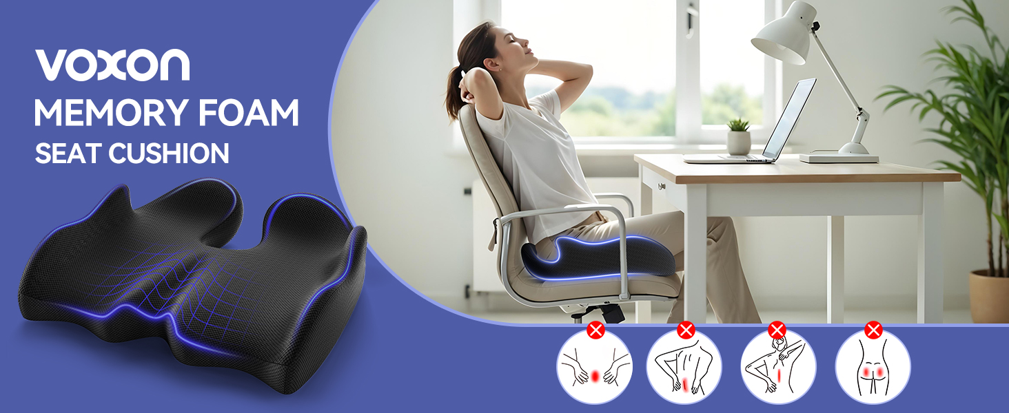 Airllantry Memory Foam Coccyx Cushion For Tailbone Pain Airllantry Memory Foam Seat Cushion - Extra Large 20x17 Inch Coccyx Pillow For Office & Car Seats U-shaped Coccyx Cushion - View #9