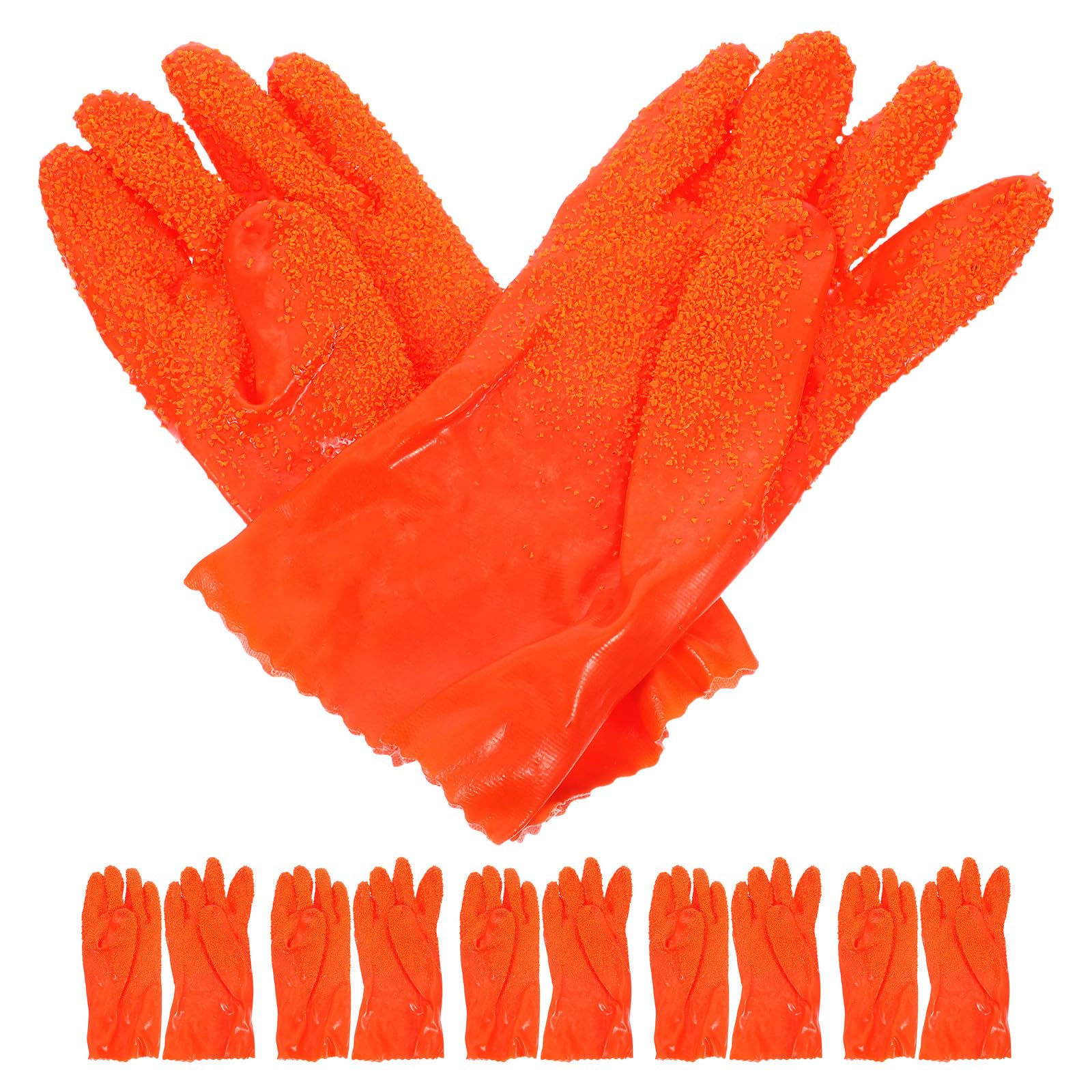 GALPADA Guantes Largos Resistentes Abrasión Diseño Flexible Impermeables de Goma para Limpieza de Desagües y Tuberías para Uso Industrial y Doméstico