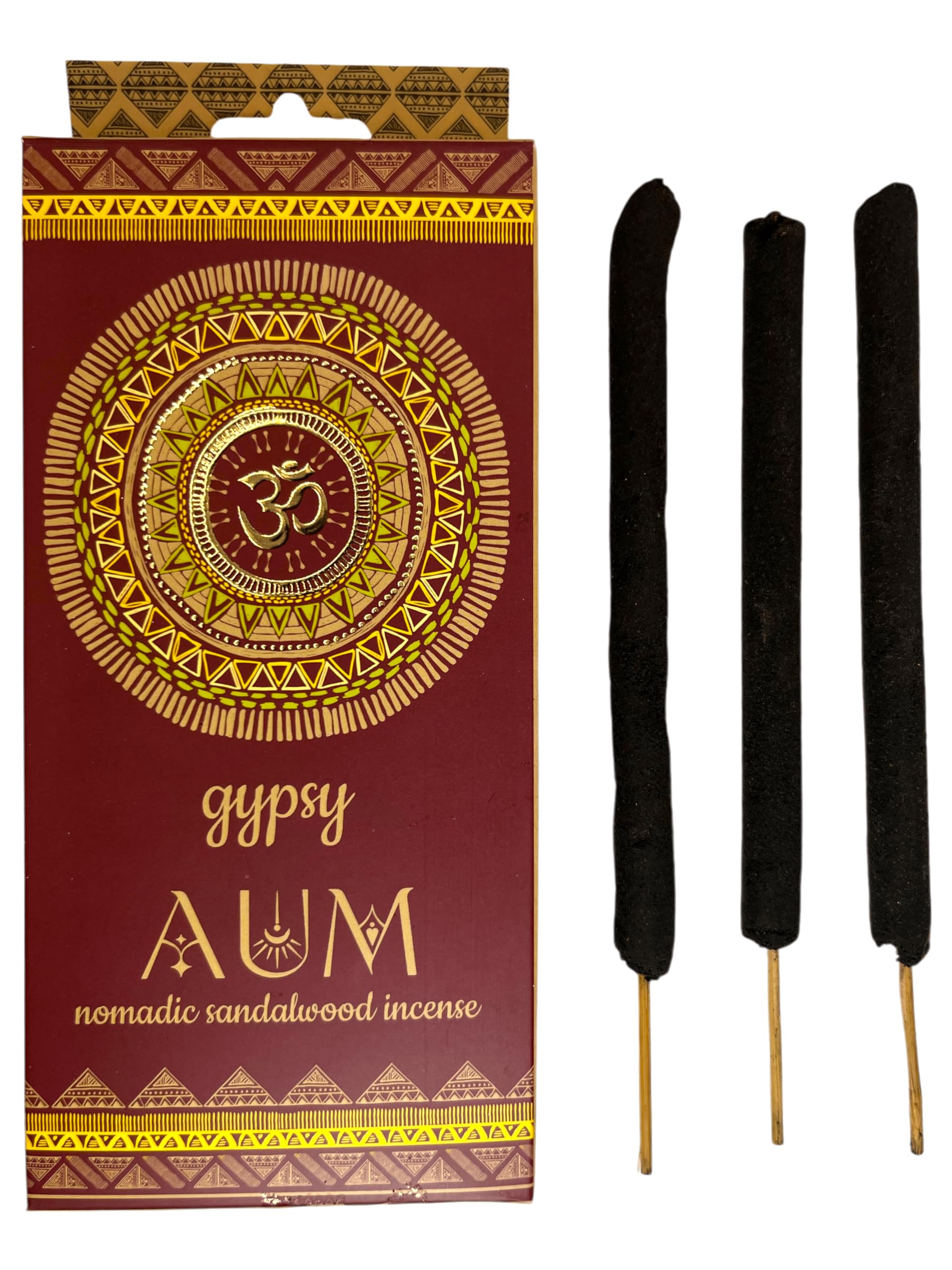Hostenatura Aum Sandalwood Gypsy Incense Banjara Gipsy Aum Nomadic - 6 Extra Thick Sticks