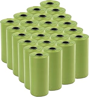 360 Sacchetti Igienici per Cane, biodegradabili, profumati, biodegradabili, profumati per escrementi cani, gatti, animali domestici, forti, resistenti alle fughe, profumate, colore verde