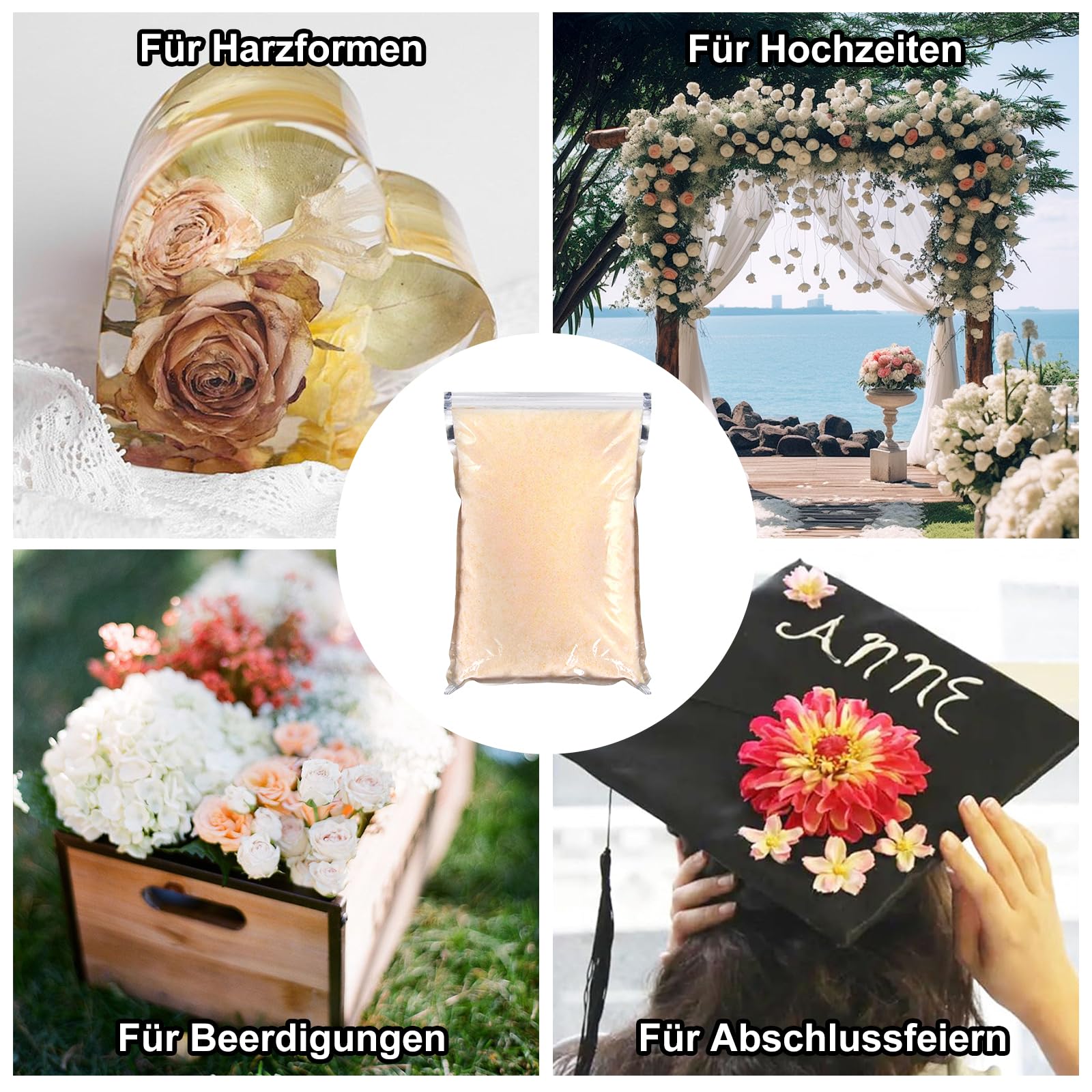5.5 LBS Silicagel Kieselgel zum Trocknen von Blumen Trockensalz für Blumen Silikat Trockenmittel für DIY Silica Gel Regenerierbar Trocknungskristalle mit Farbwechsel