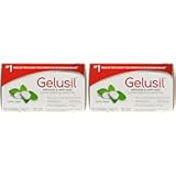 Gelusil Antacid & Anti Gas Tablets for Heartburn Relief, Acid Reflux, Bloating and Gas, Cool Mint - 100ct Blister Pack, 2 Count