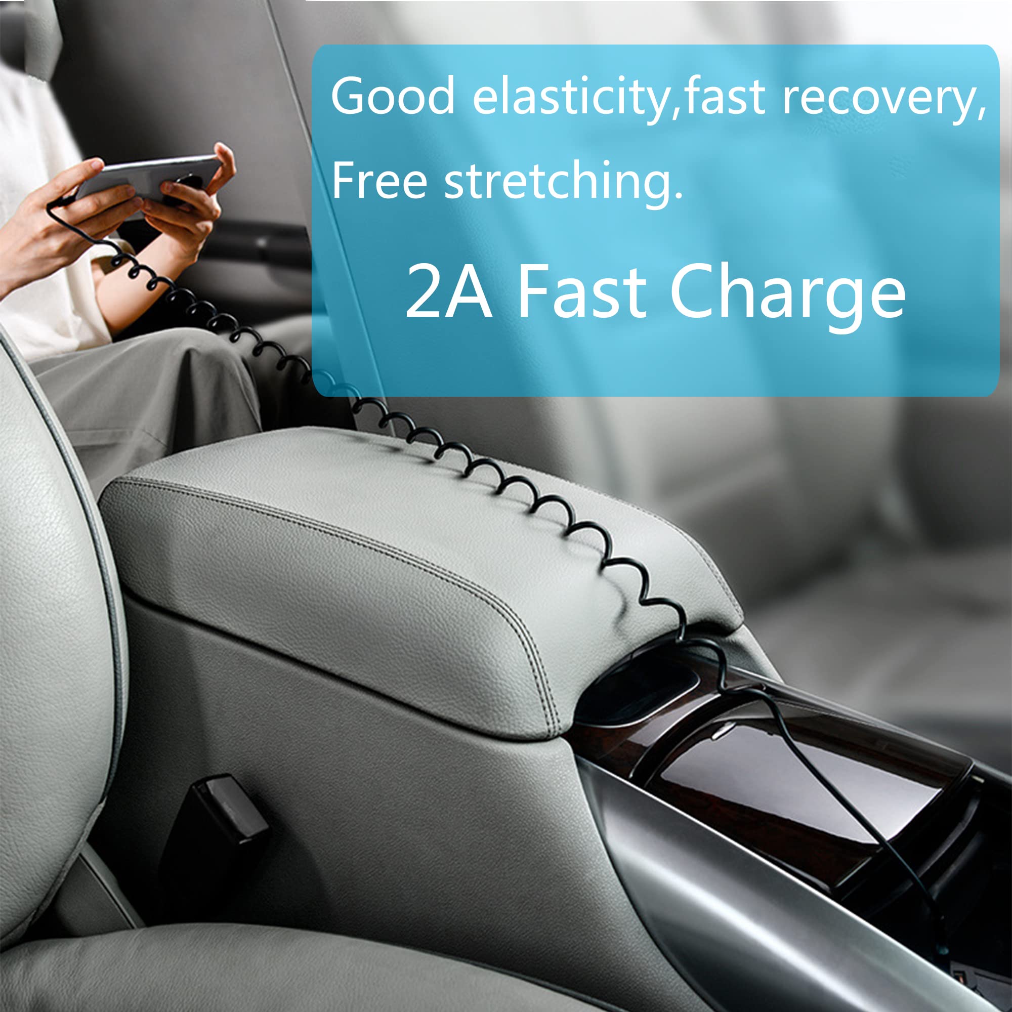 Câble D'extension Micro USB à Ressort En Spirale De 0,3 à 0,9 M, USB A Mâle Vers Micro USB Mâle, Cordon à Ressort De Charge Et De Transfert De