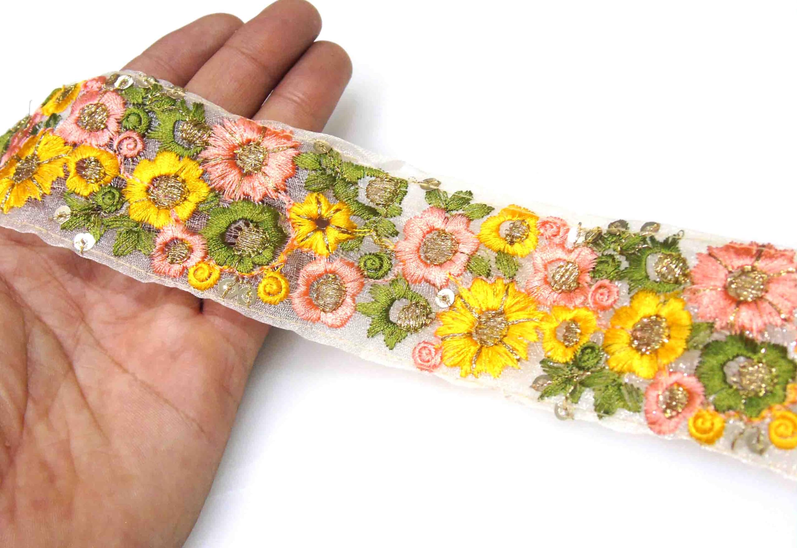 Strala Multicolor Laces for Dresses, Sarees, Lehenga, Suits, Bags, Decorations, Borders, Crafts and Home Décor,Blouse (3 mtr) Design-822.1 (Yellow Multi) (B0D39H2F23) Amazon Price History, Amazon Price Tracker