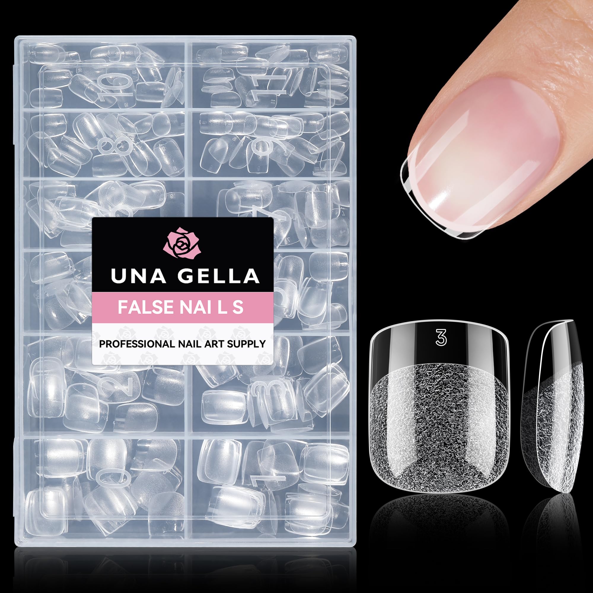 UNA GELLA NAIL TIPS 216Pcs 12Size
