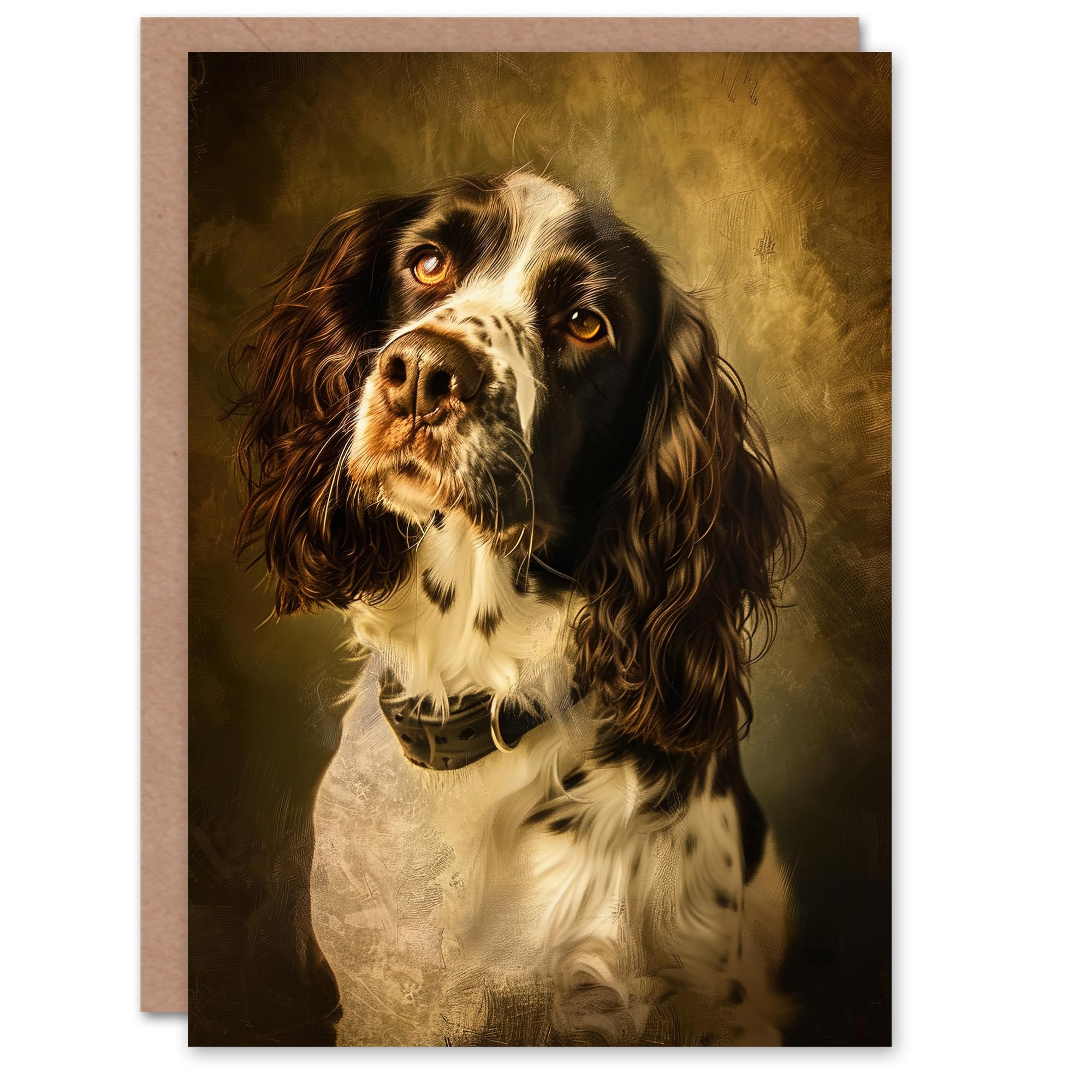 Artery8 English Springer Spaniel Dog Lover Birthday Greeting Card - Brown